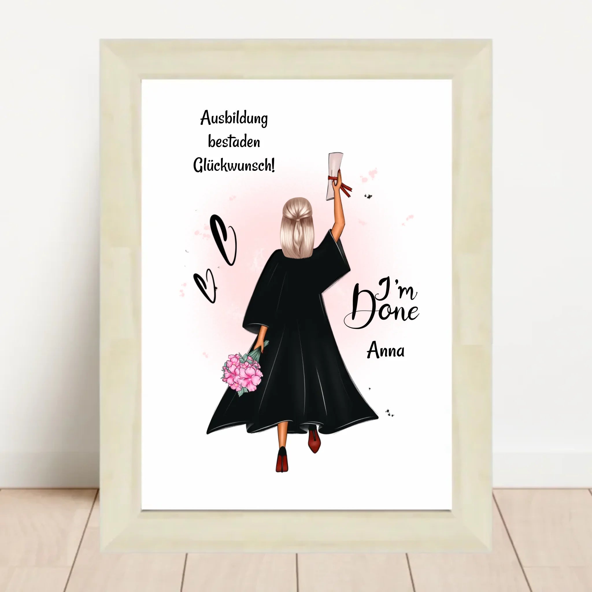 Poster mit Rahmen Hellholz 2