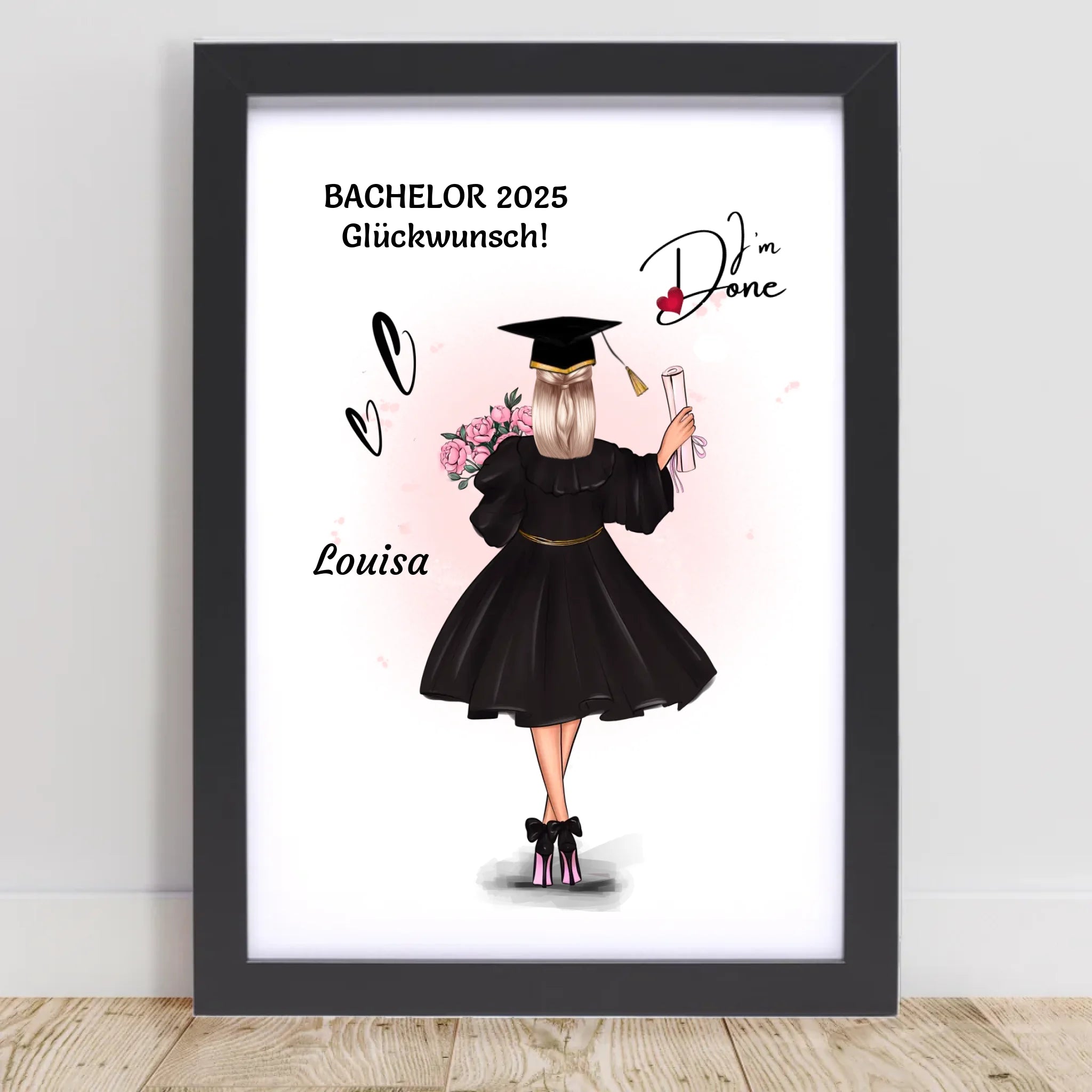 Poster mit Rahmen Schwarz 1