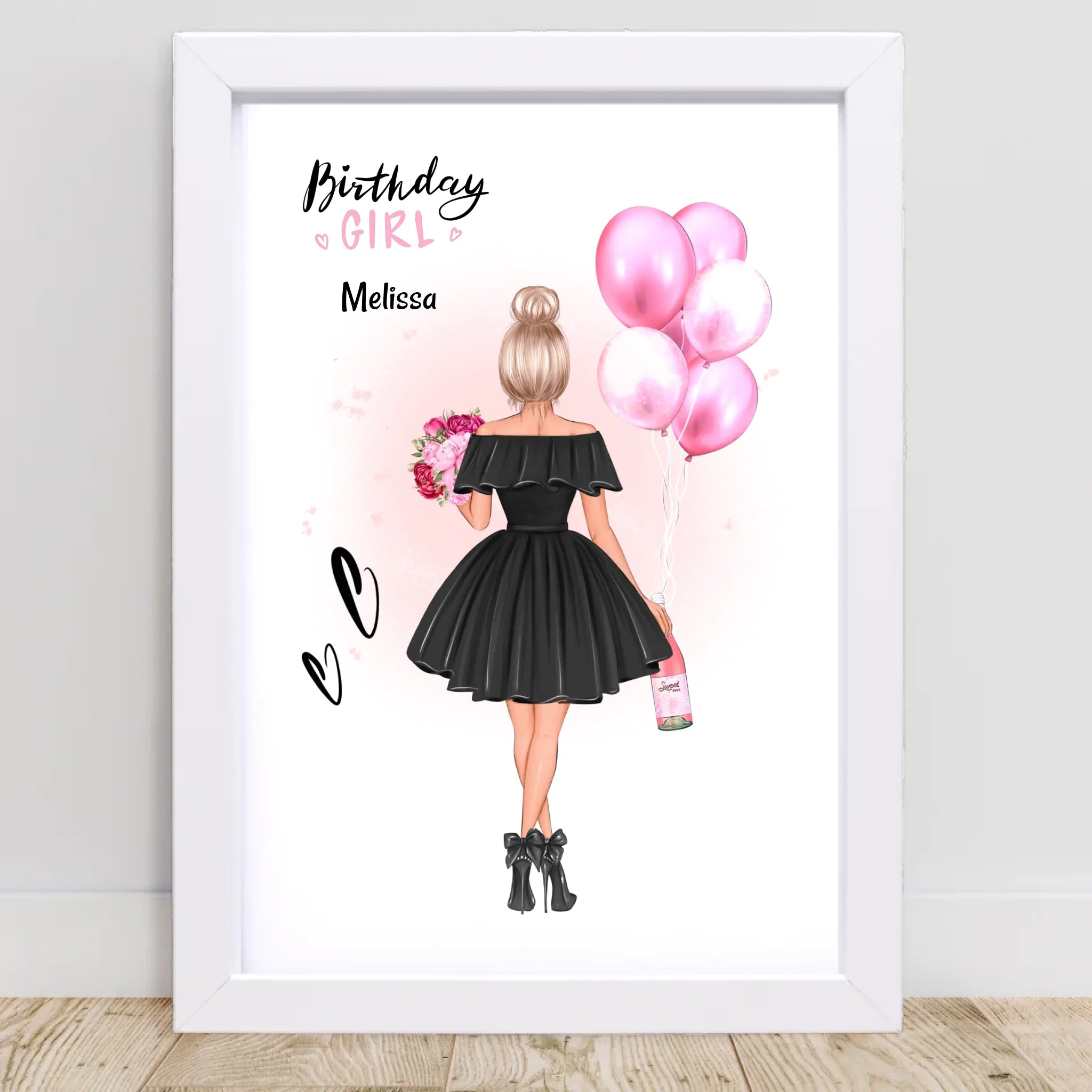 Poster mit Rahmen Weiß 2