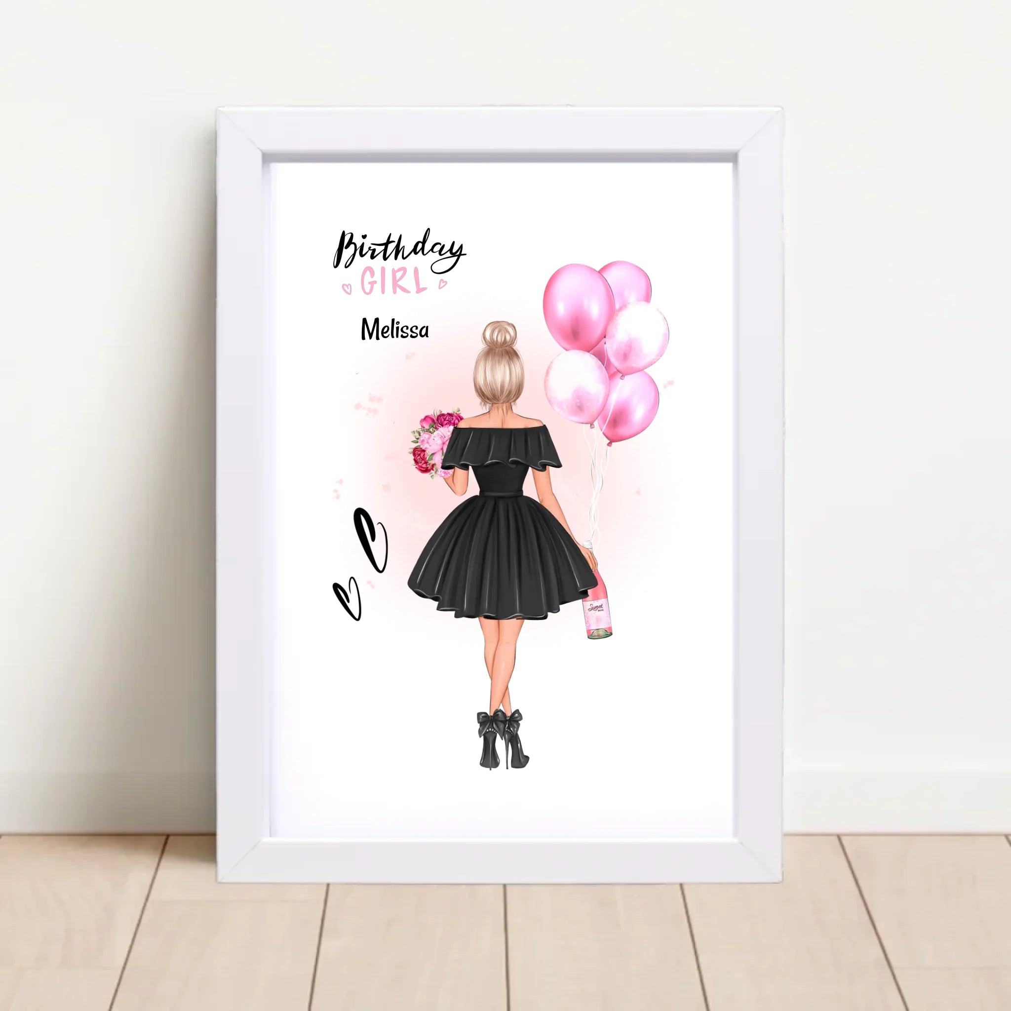 Poster mit Rahmen Weiß