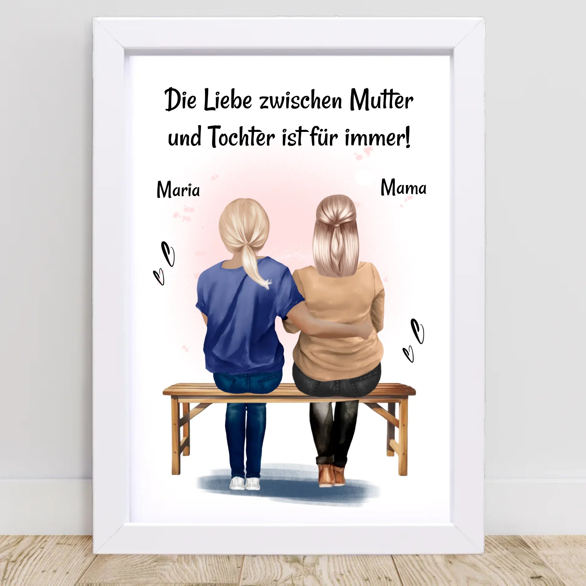 Poster mit Rahmen Weiß 2