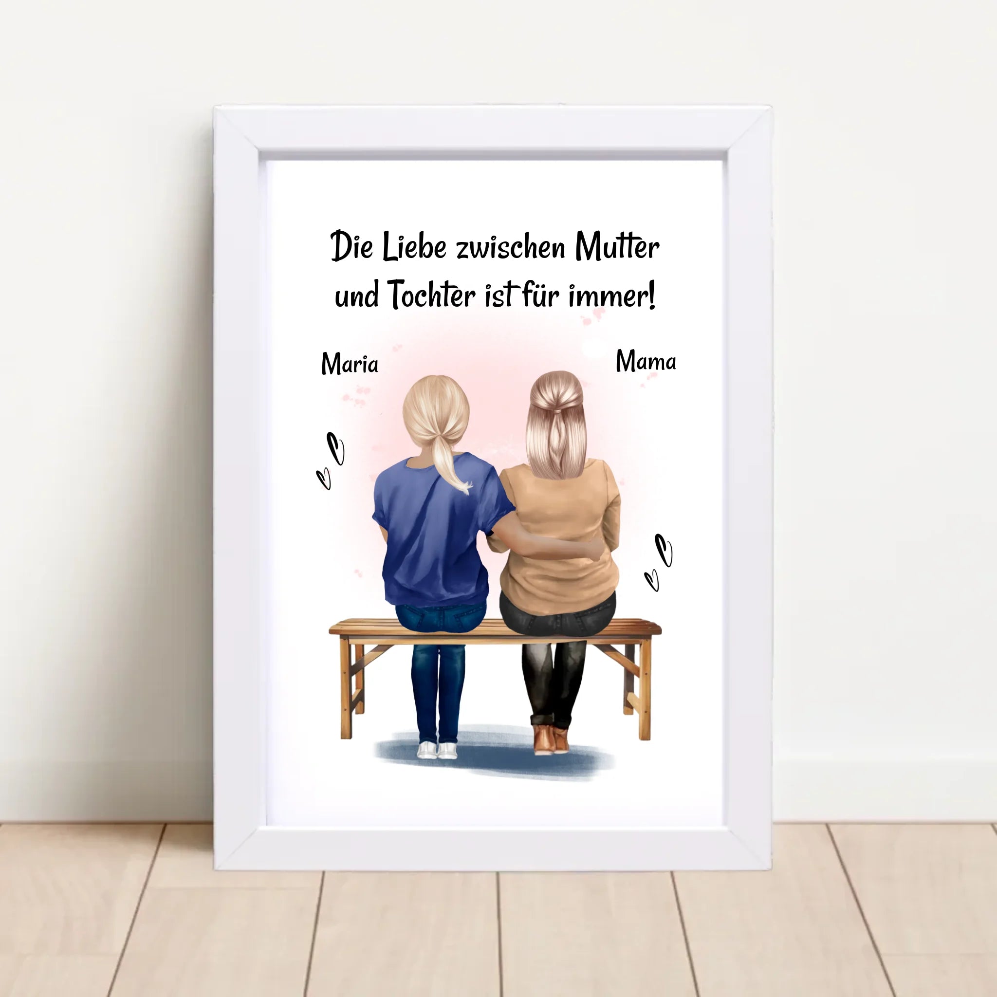 Poster mit Rahmen Weiß