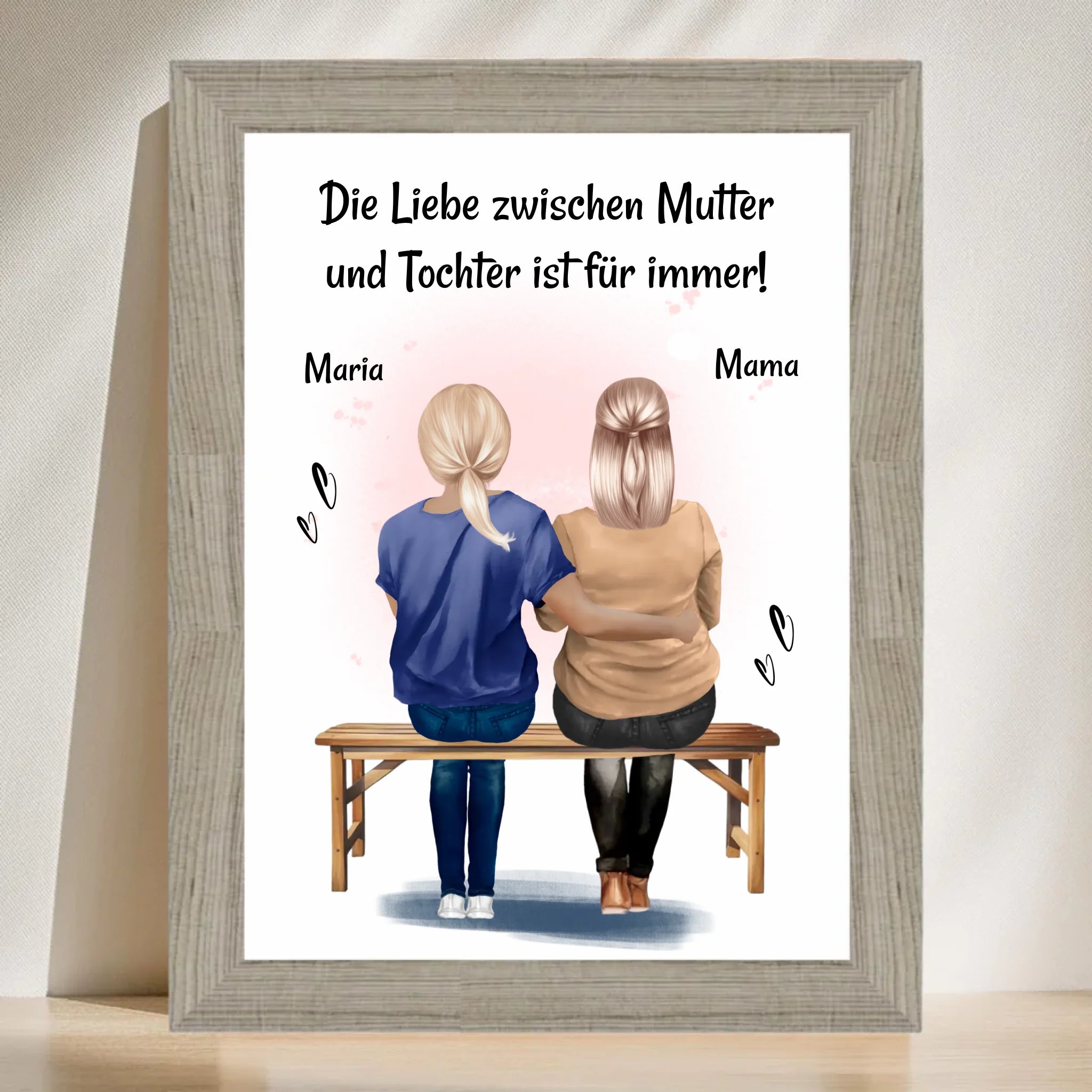 Poster mit Rahmen Beige 3