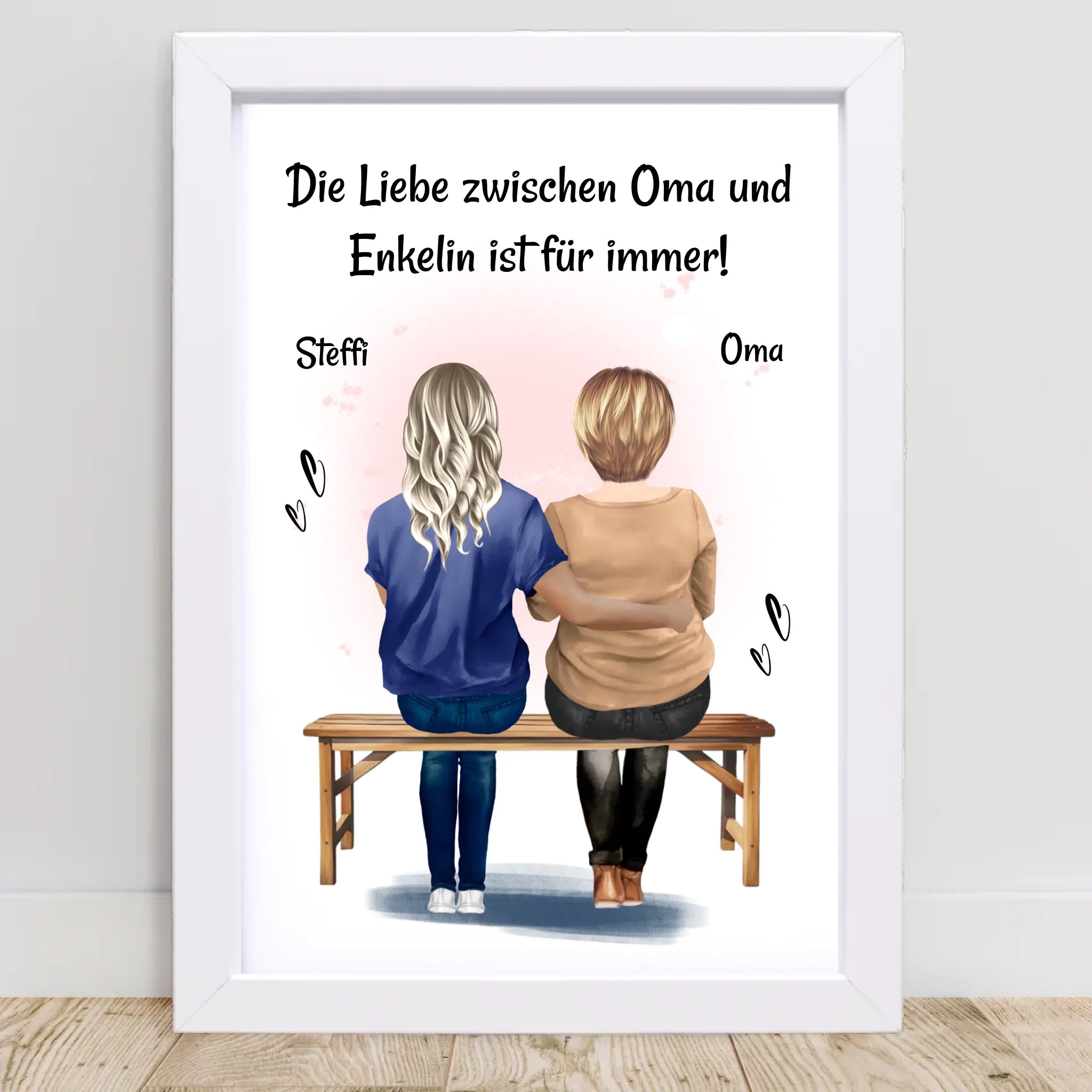 Poster mit Rahmen Weiß 2