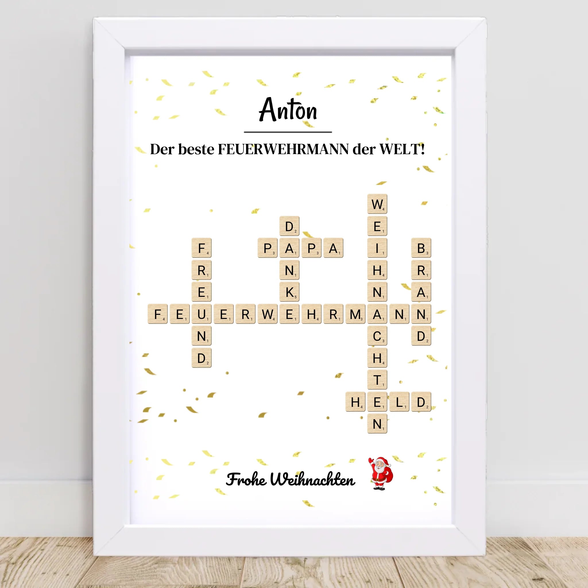Poster mit Rahmen Weiß 2