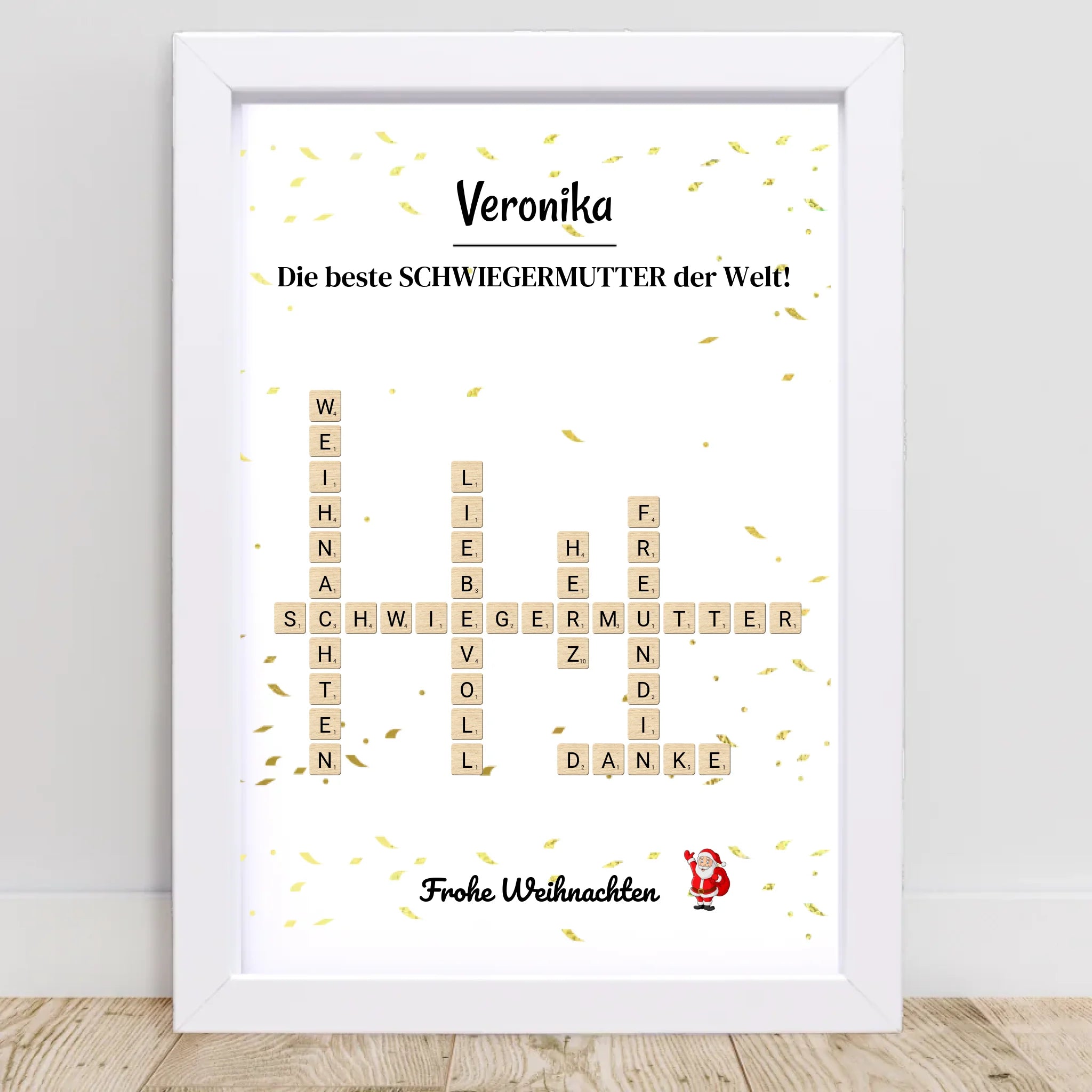 Schwiegermutter Weihnachtsgeschenk Poster Scrabble Design - Cantty