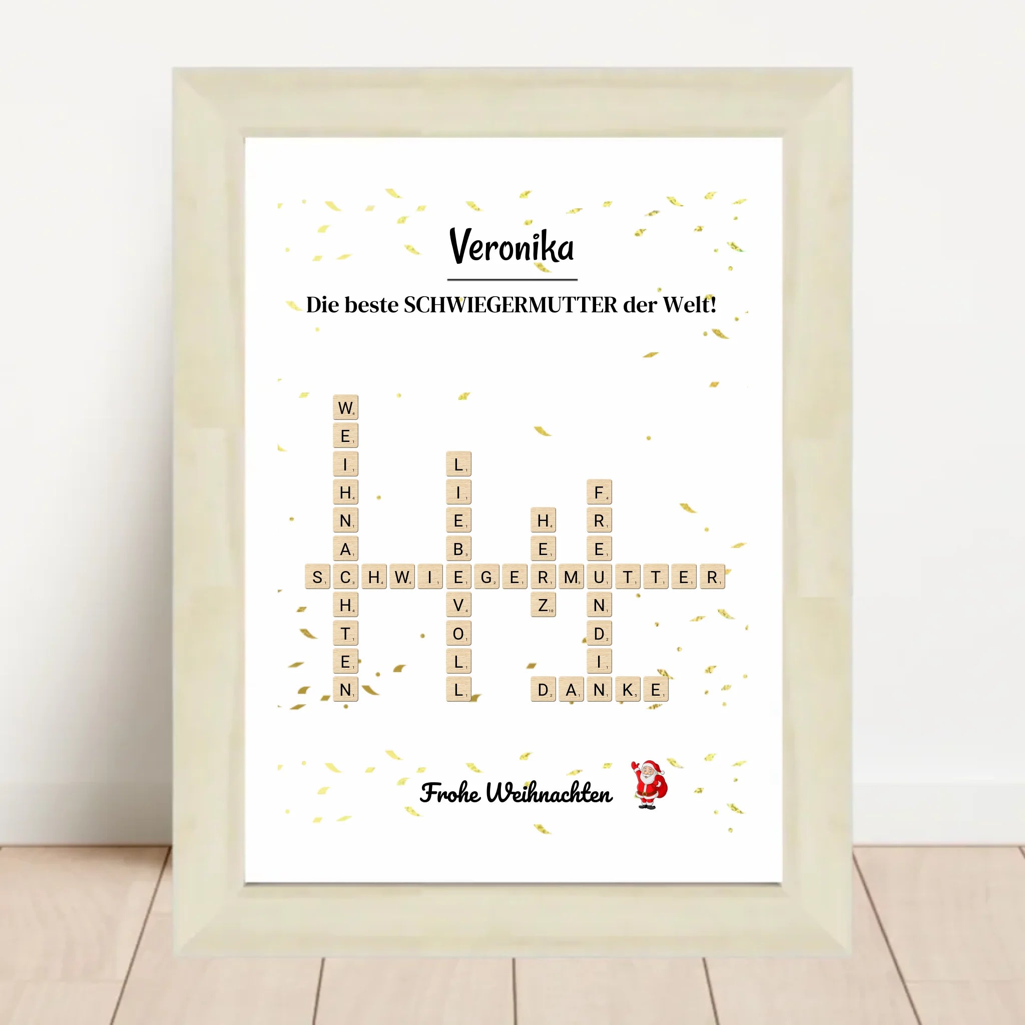 Schwiegermutter Weihnachtsgeschenk Poster Scrabble Design - Cantty