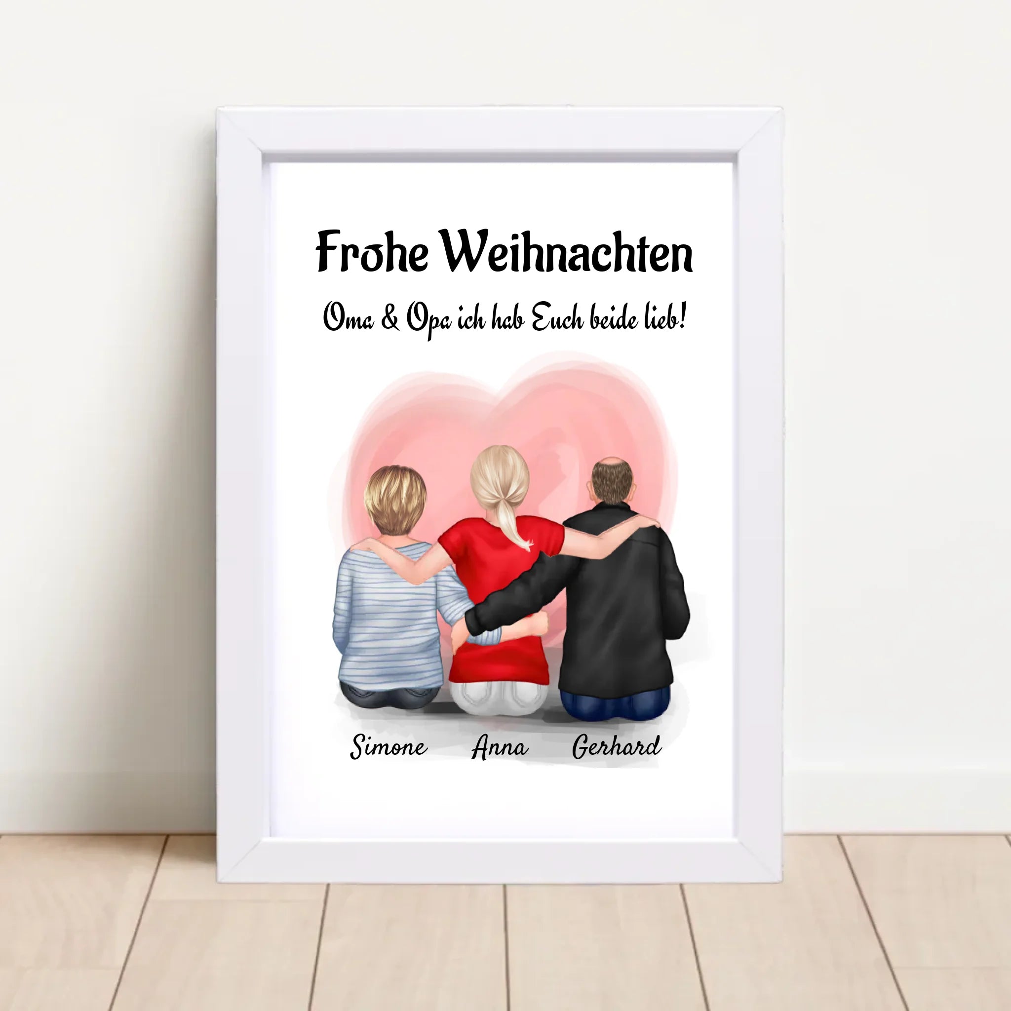 Poster mit Rahmen Weiß