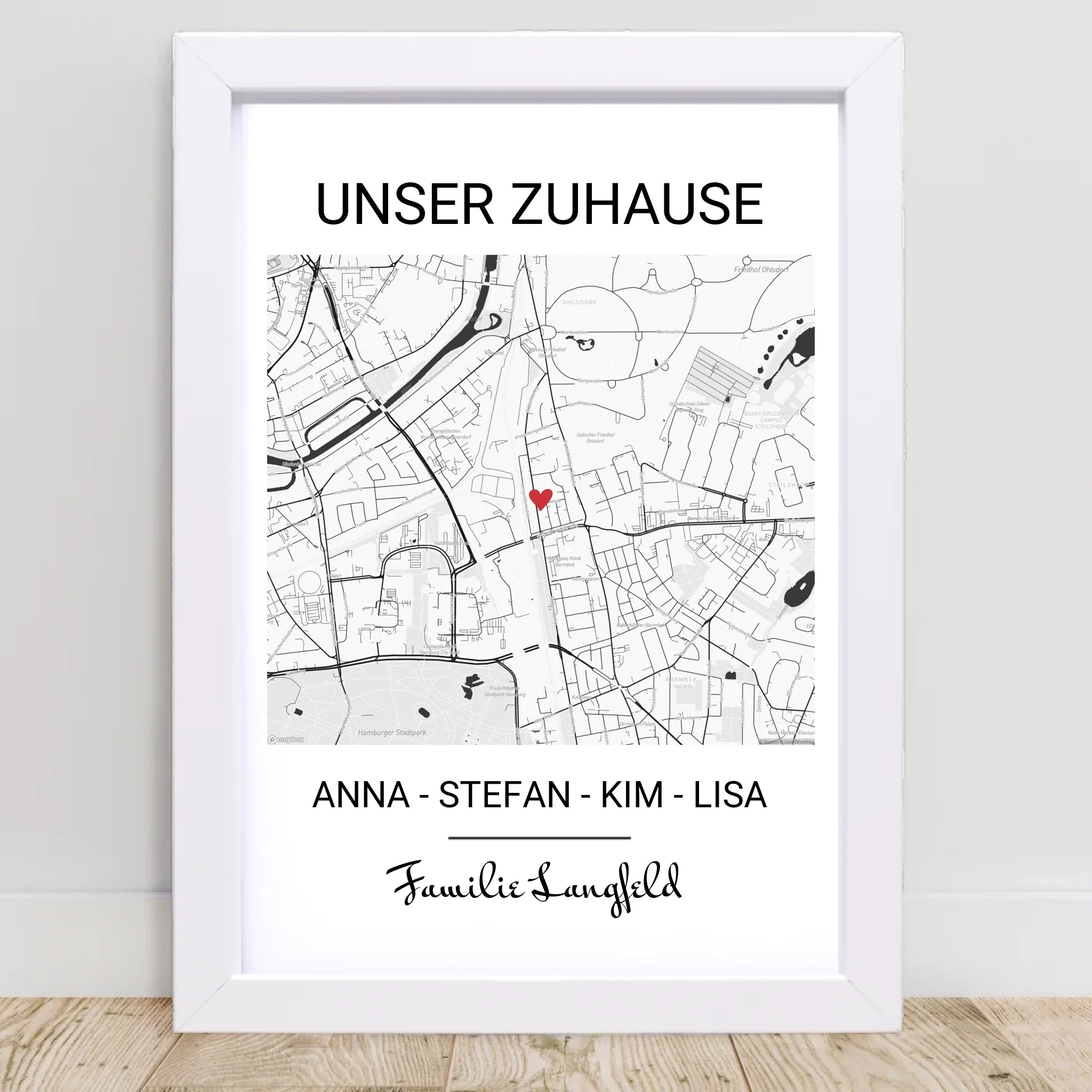 Poster mit Rahmen Weiß 2