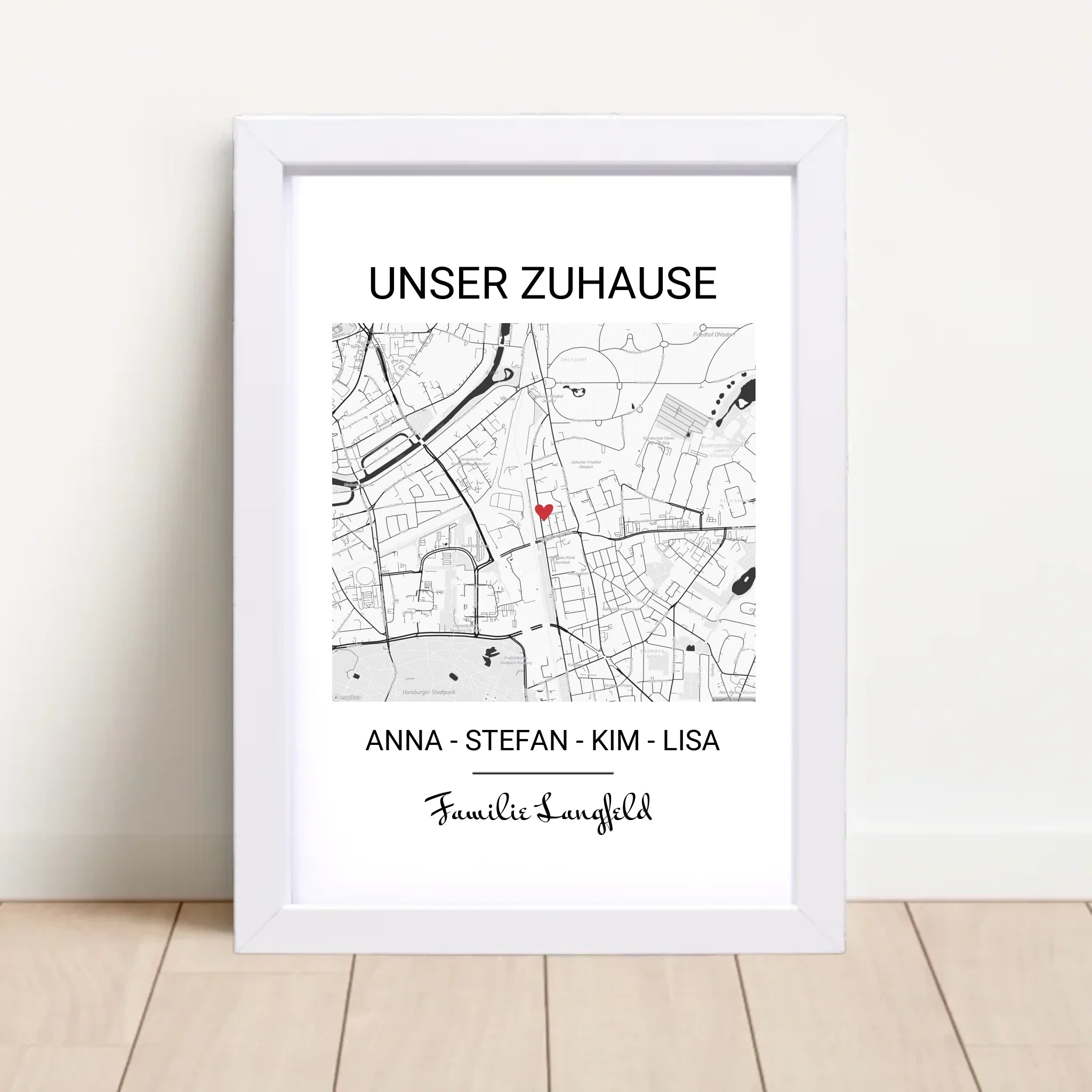 Poster mit Rahmen Weiß