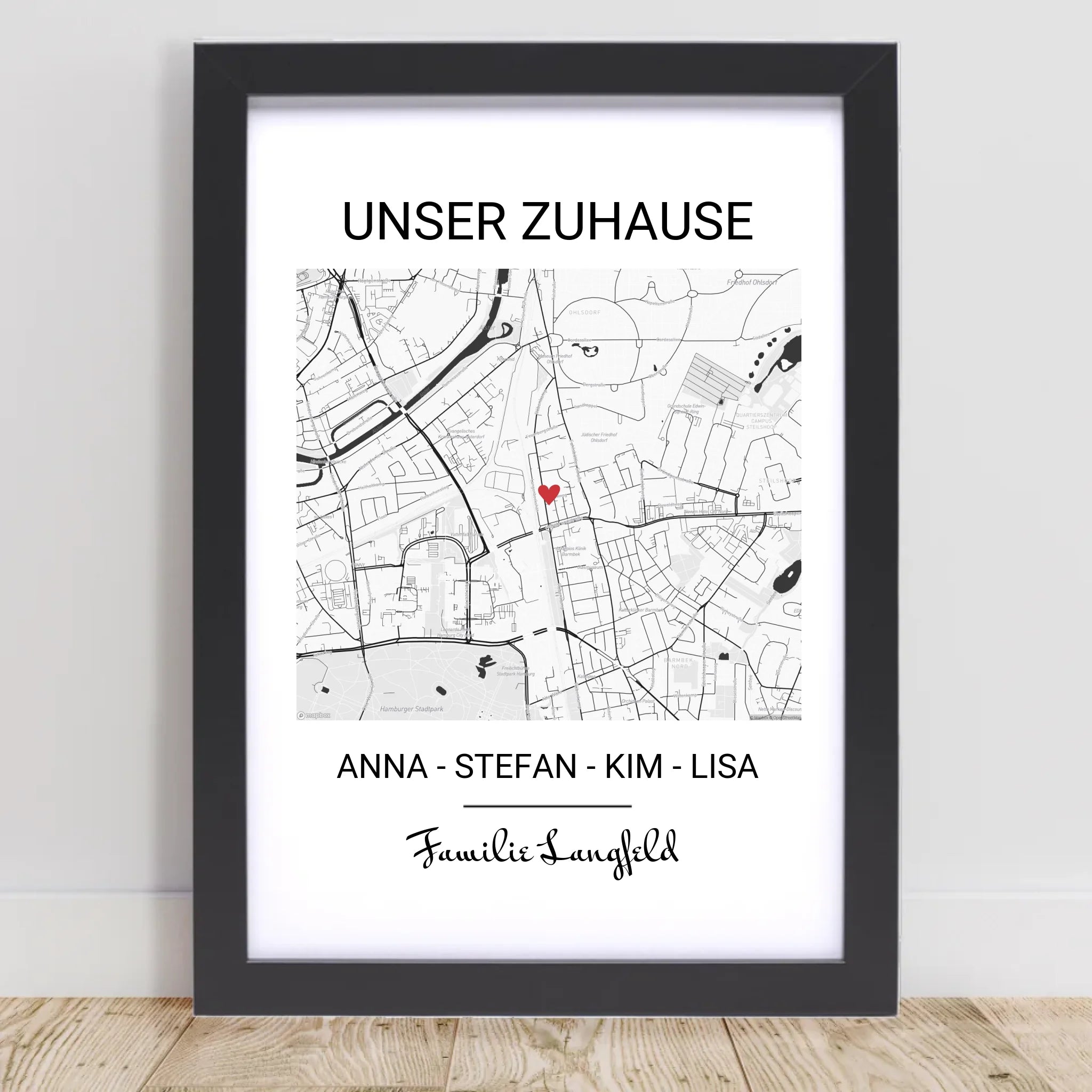 Poster mit Rahmen Schwarz 1