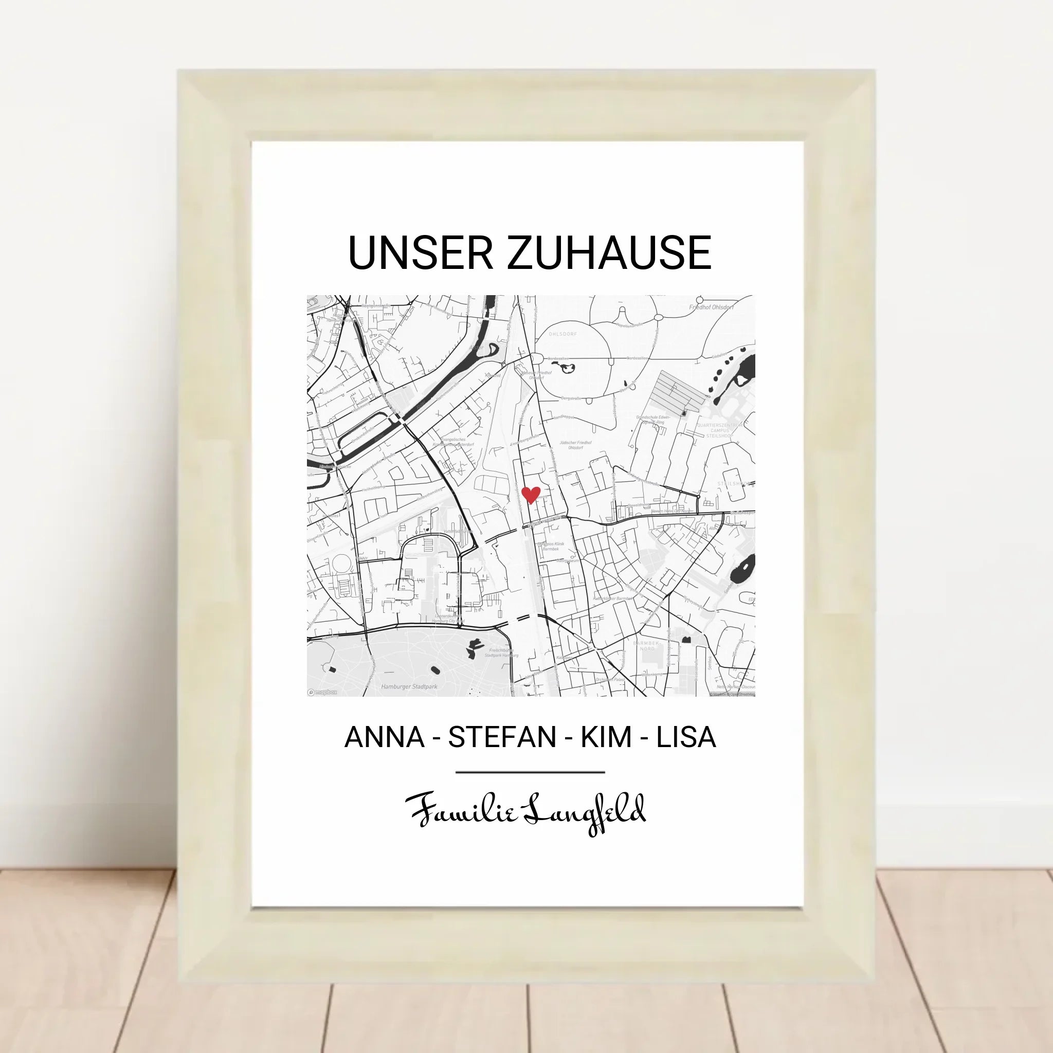 Poster mit Rahmen Hellholz 2