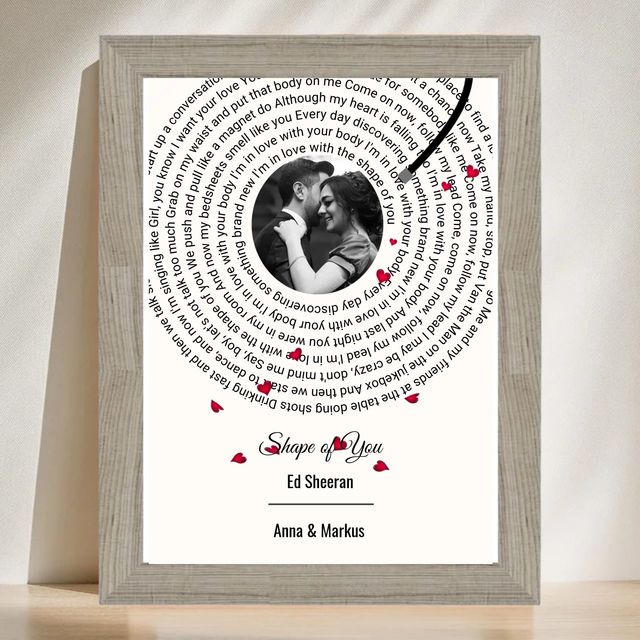 Poster mit Rahmen Beige 3