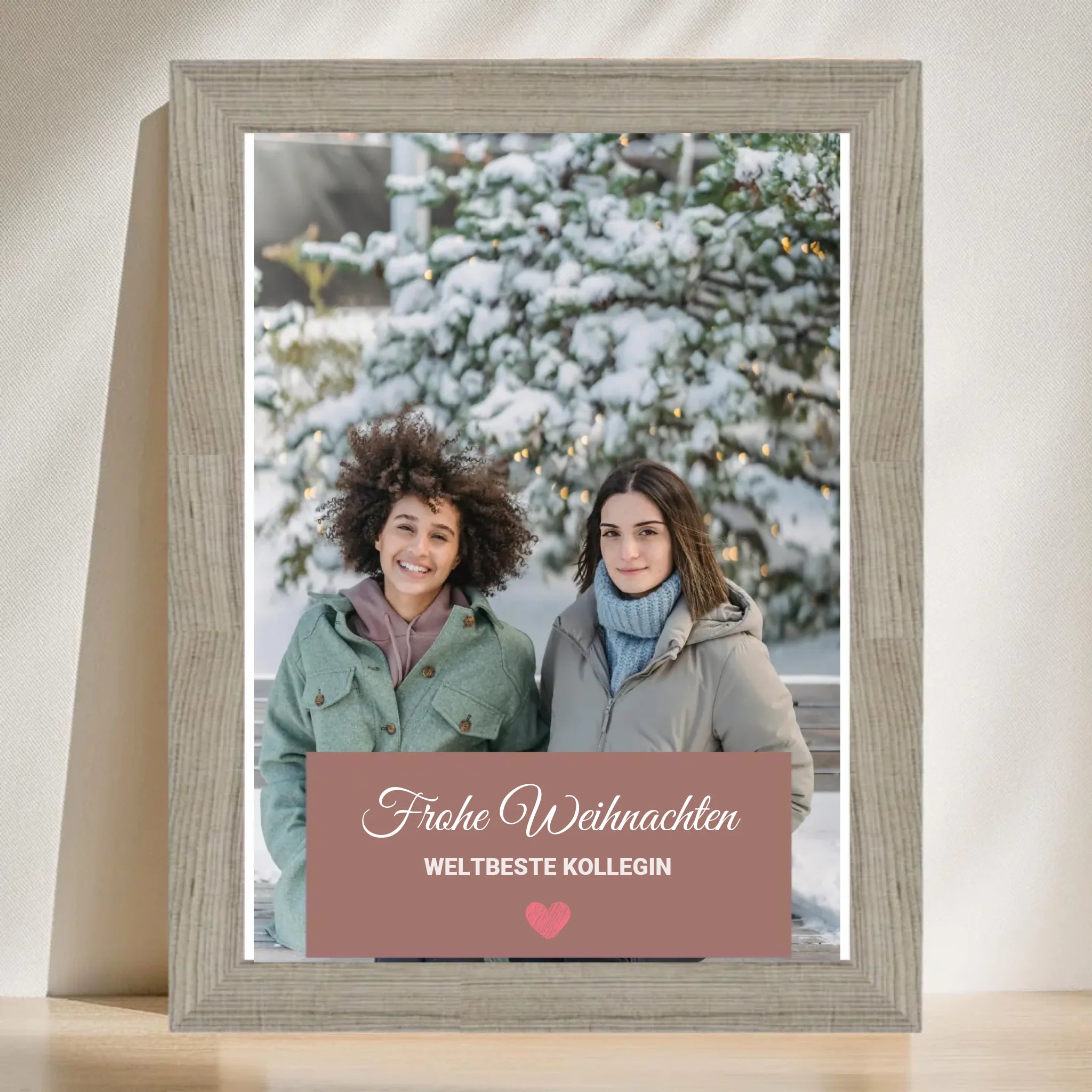 Poster mit Rahmen Beige 3