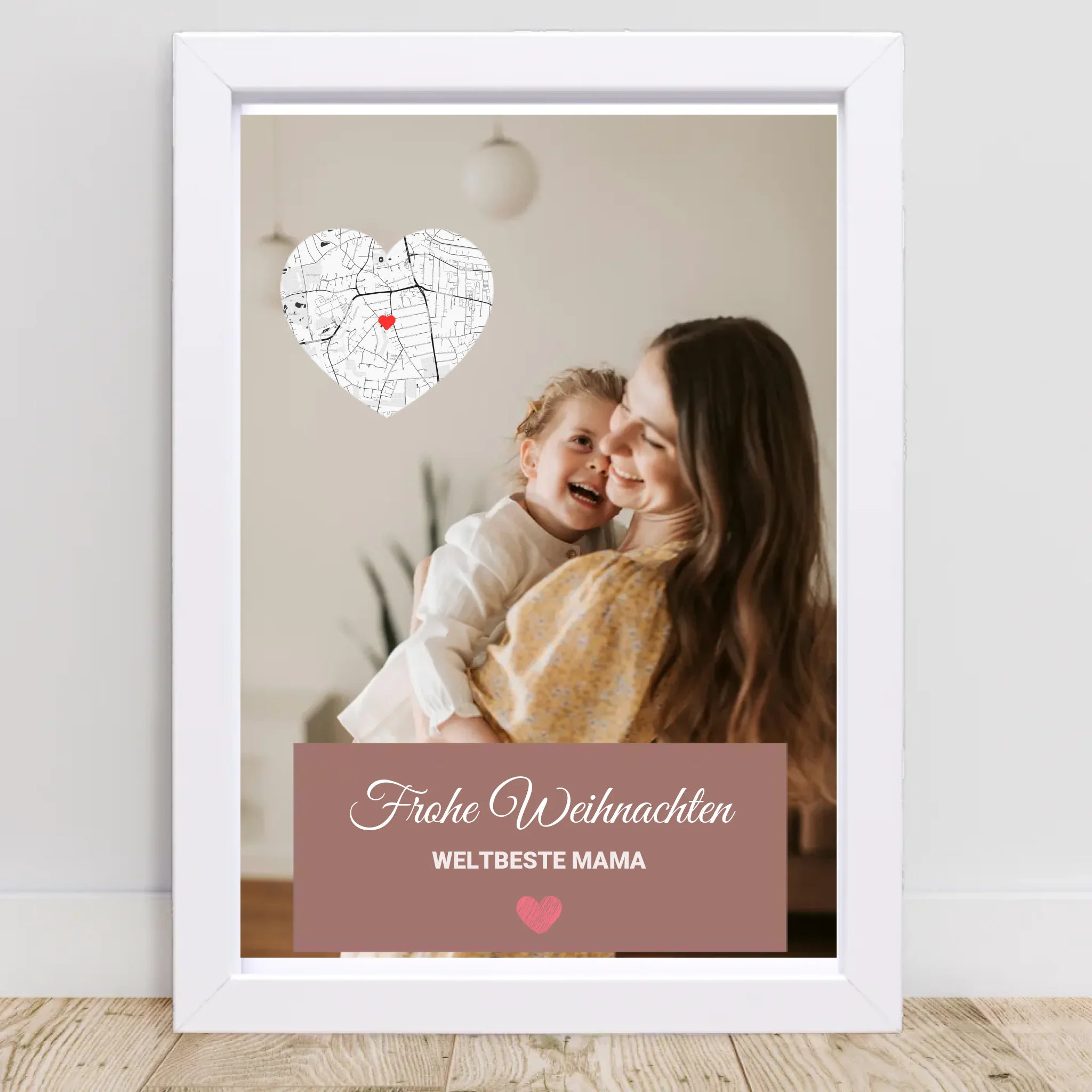 Poster mit Rahmen Weiß 2