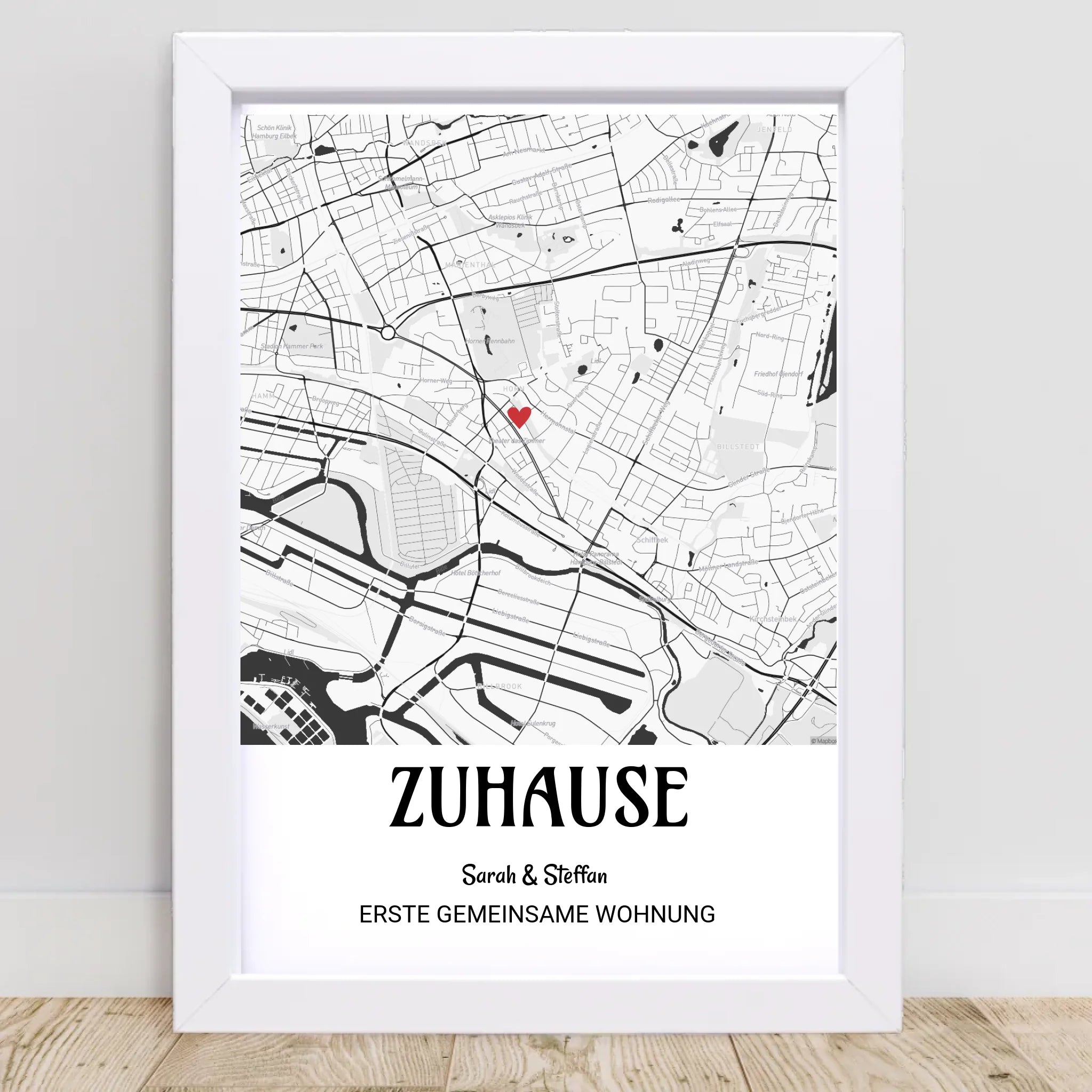 Poster mit Rahmen Weiß 2