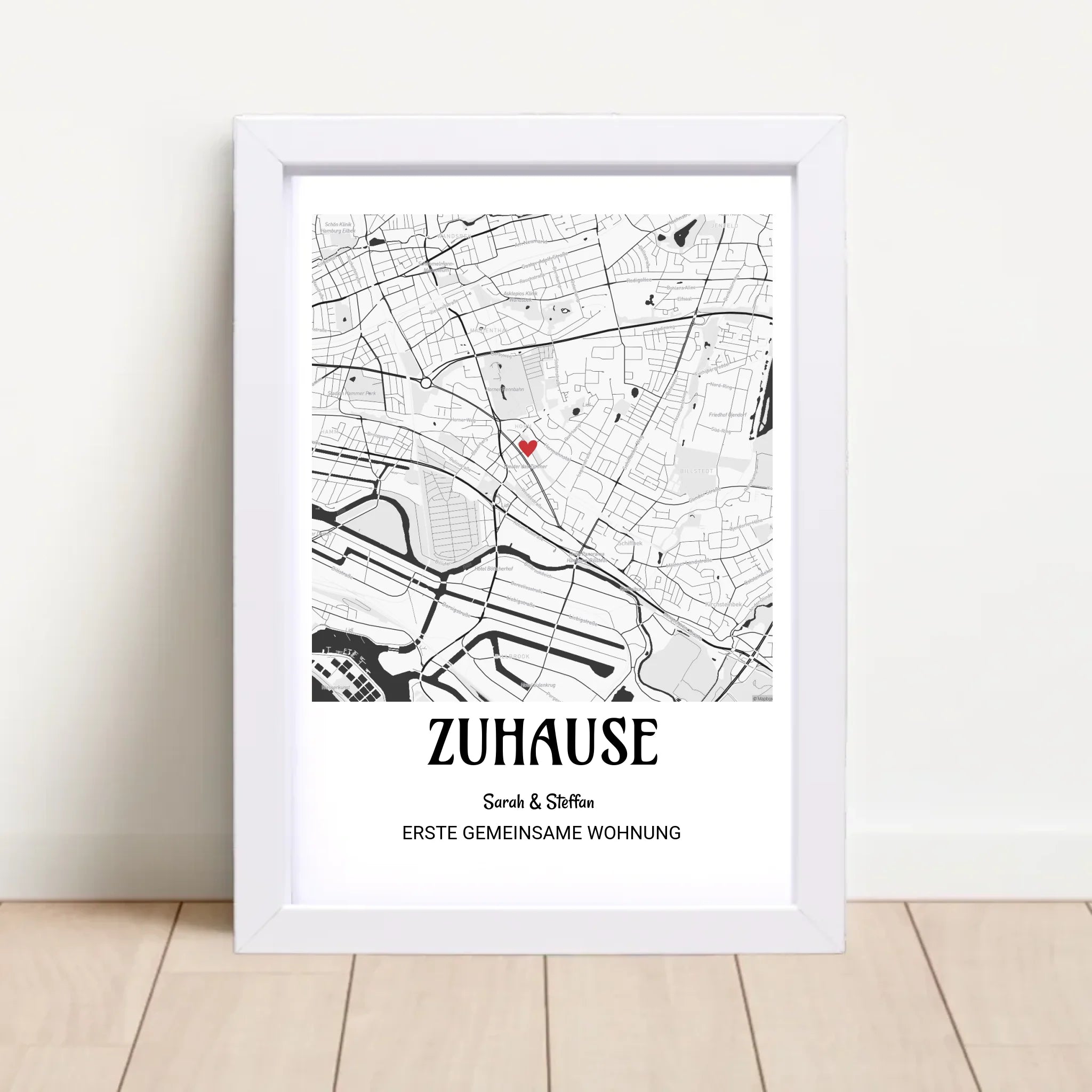 Poster mit Rahmen Weiß