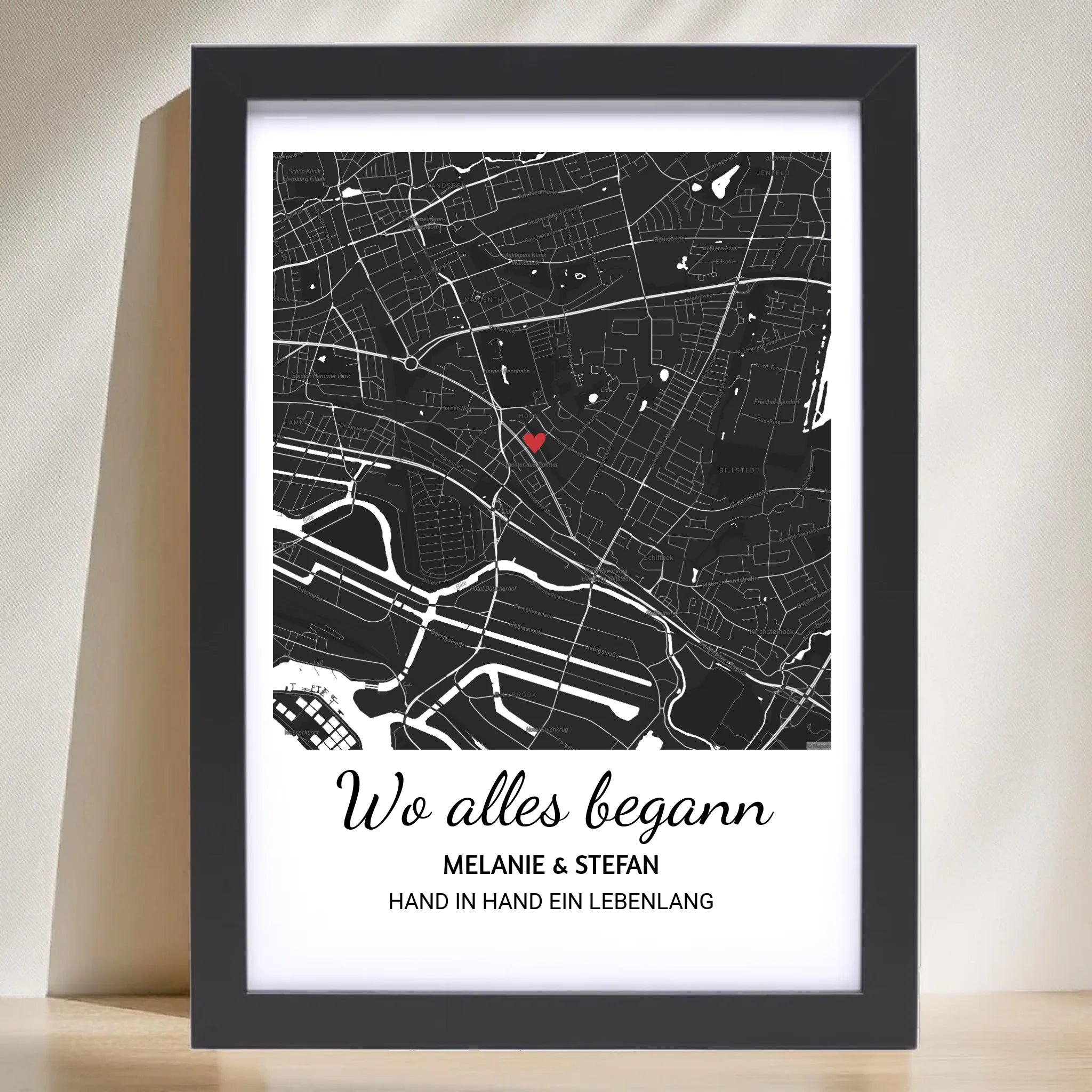 Poster mit Rahmen Schwarz 2