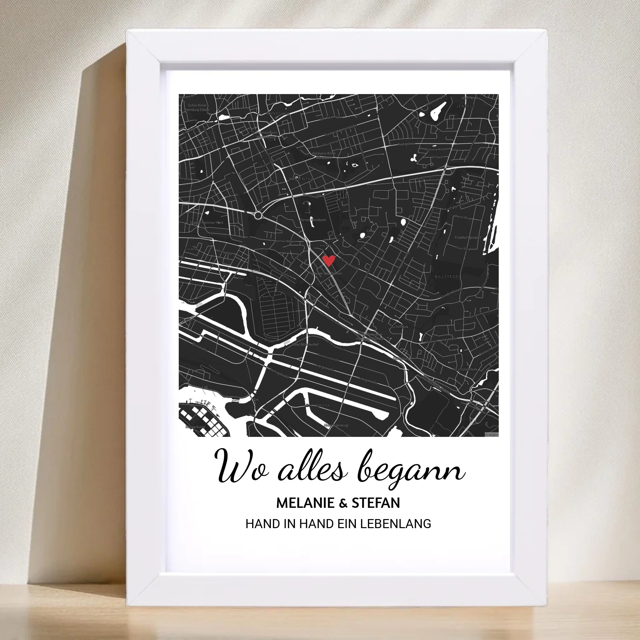 Poster mit Rahmen Weiß 1