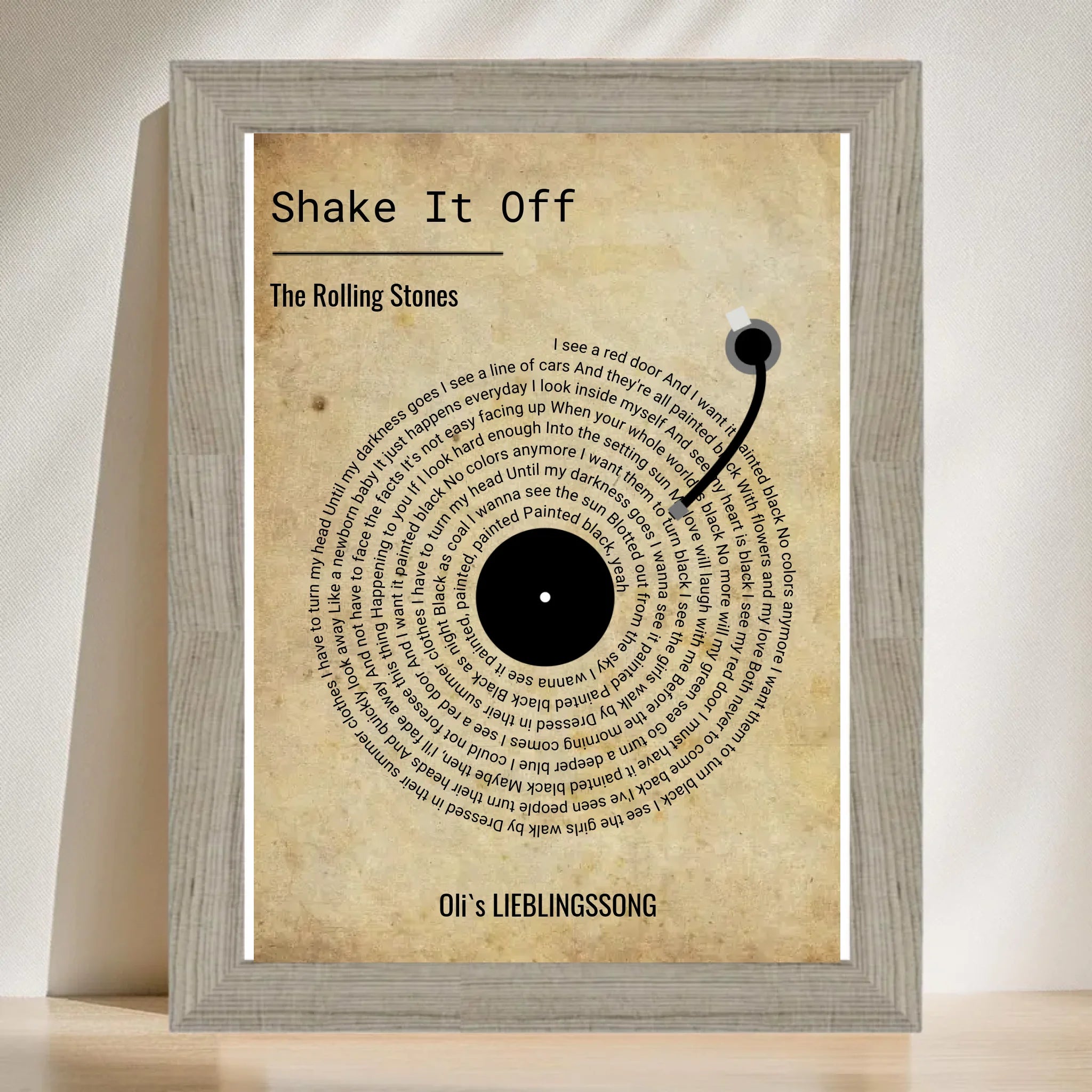 Poster mit Rahmen Beige 3