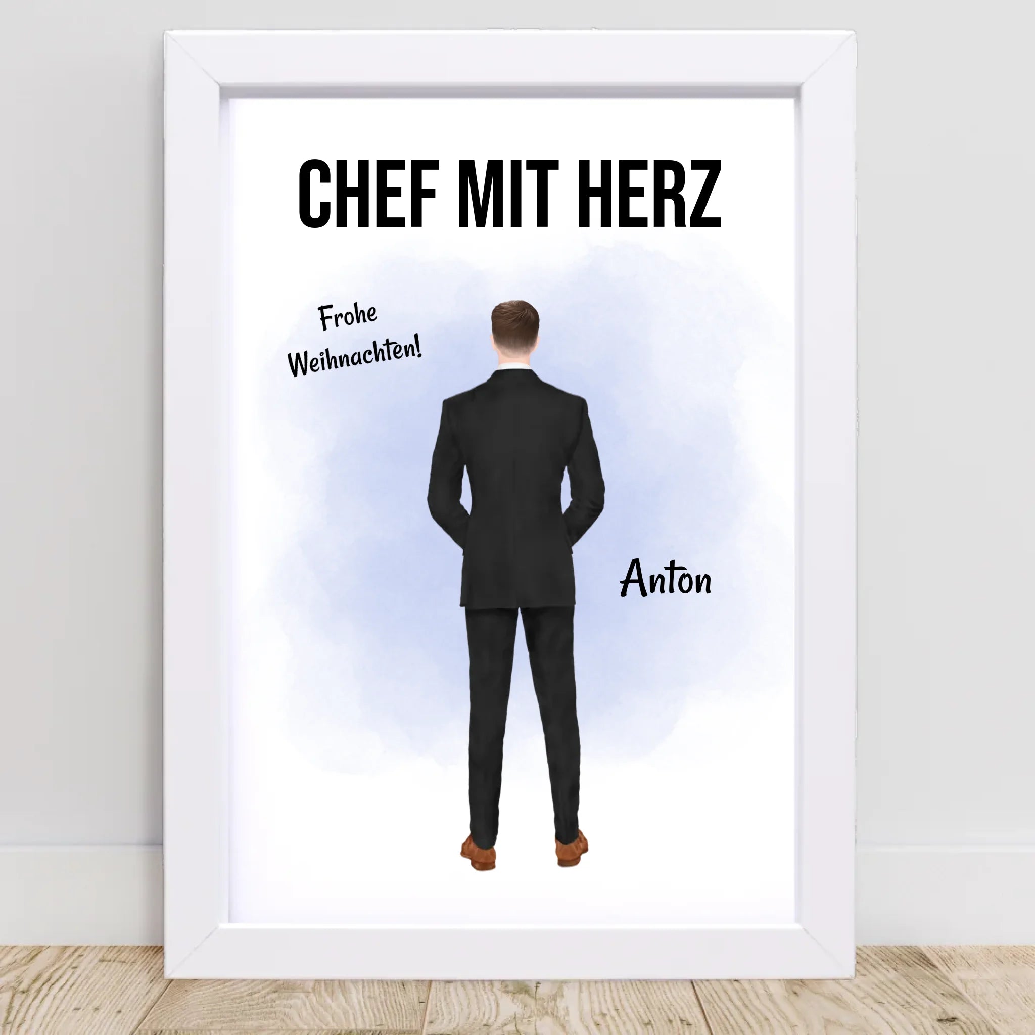 Poster mit Rahmen Weiß 2