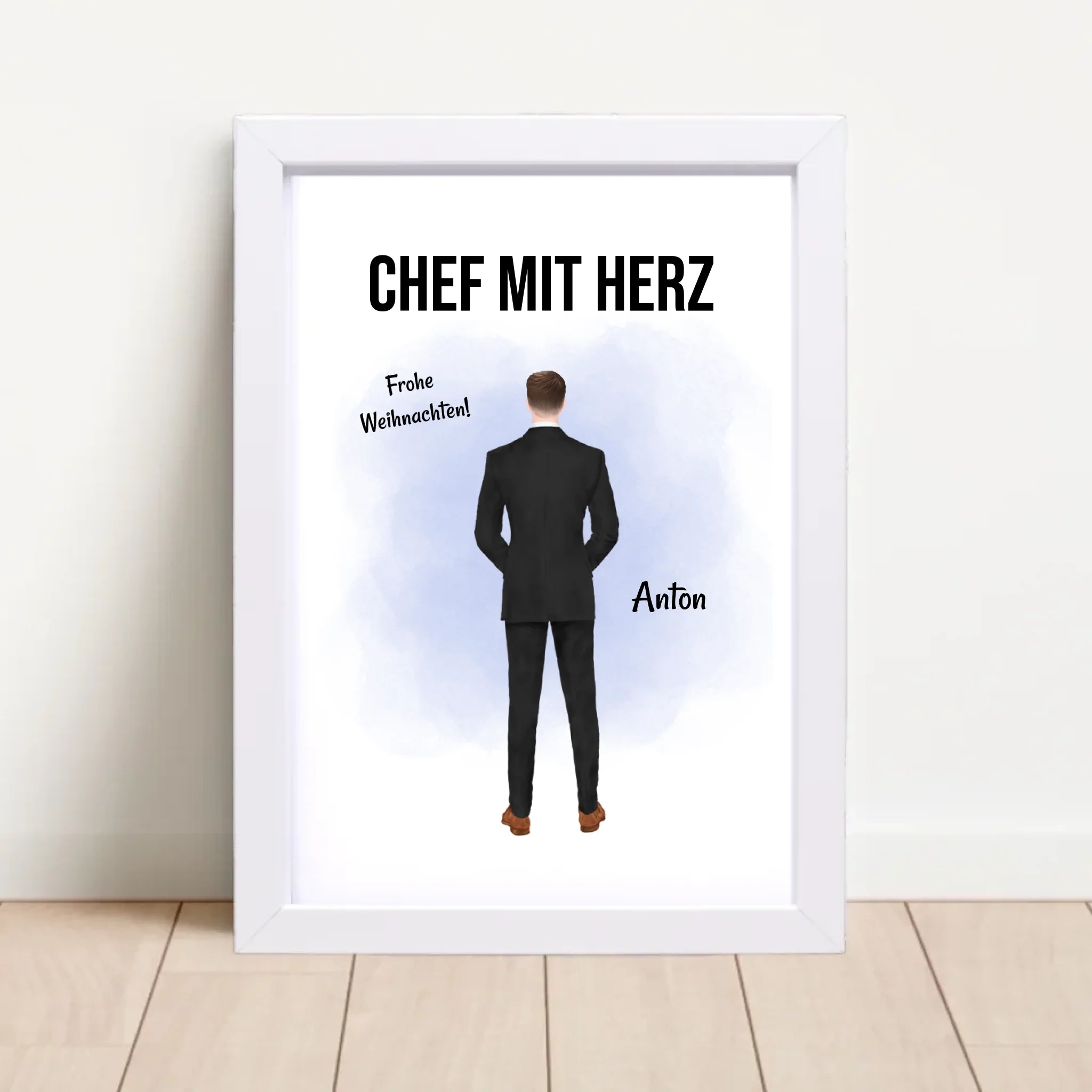 Poster mit Rahmen Weiß