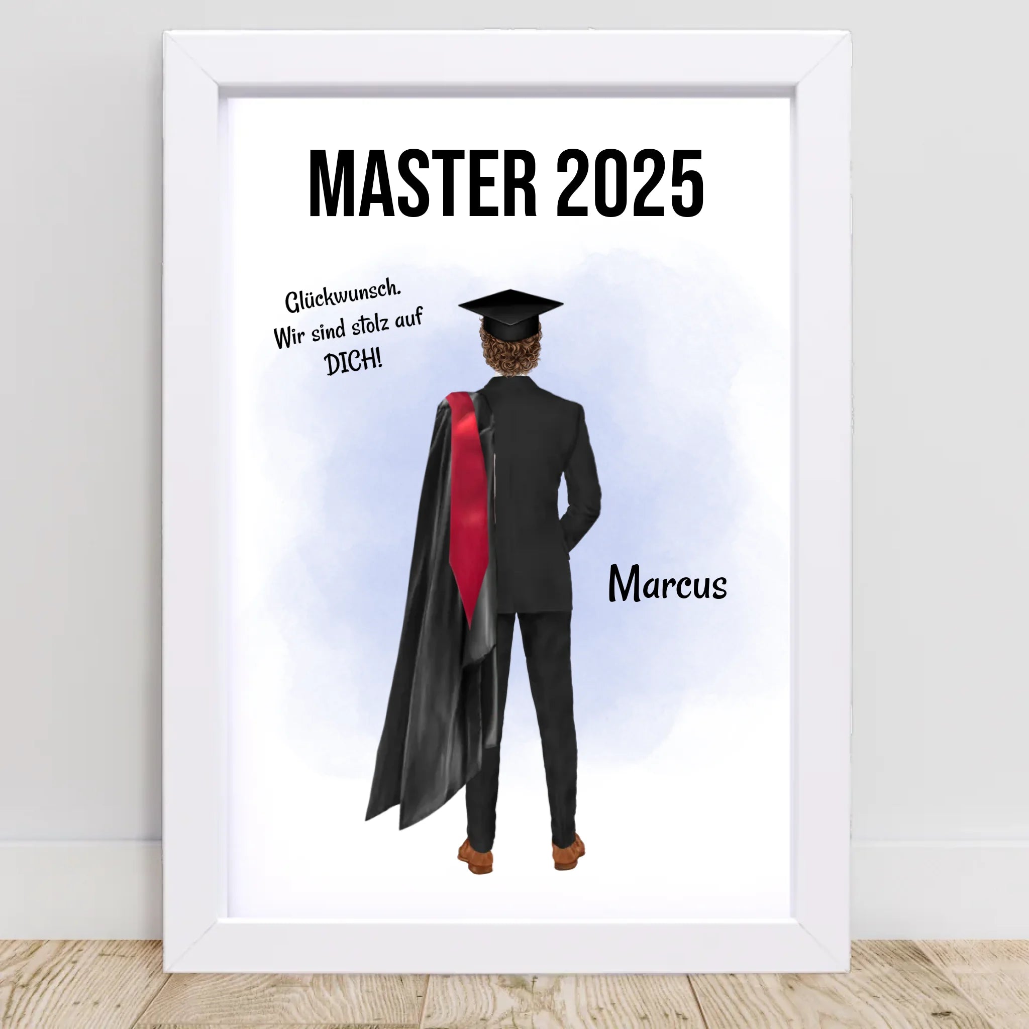 Poster mit Rahmen Weiß 2