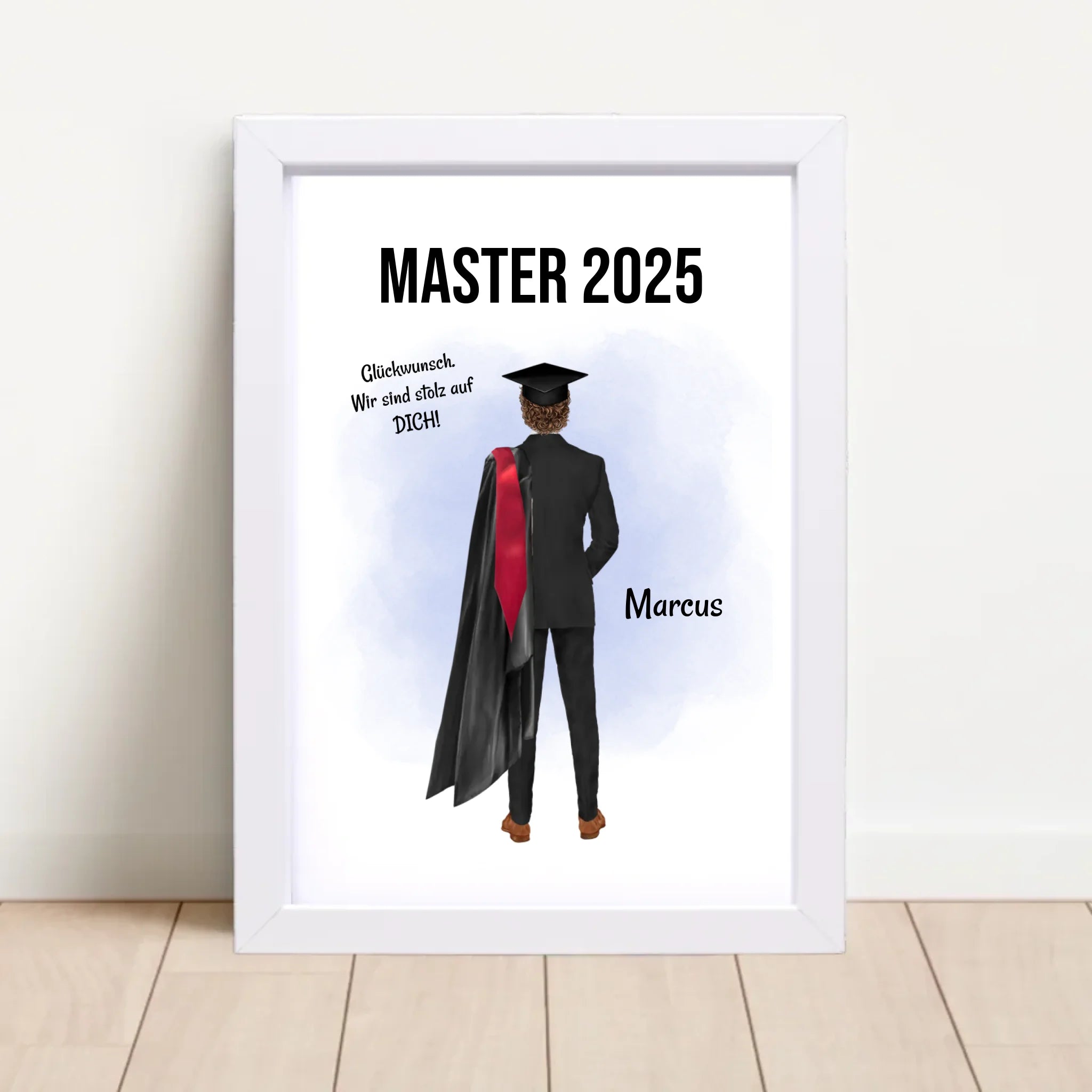 Poster mit Rahmen Weiß