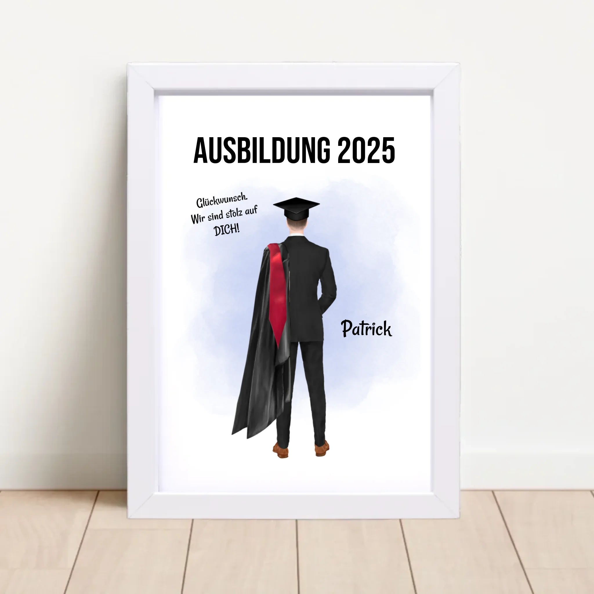 Poster mit Rahmen Weiß