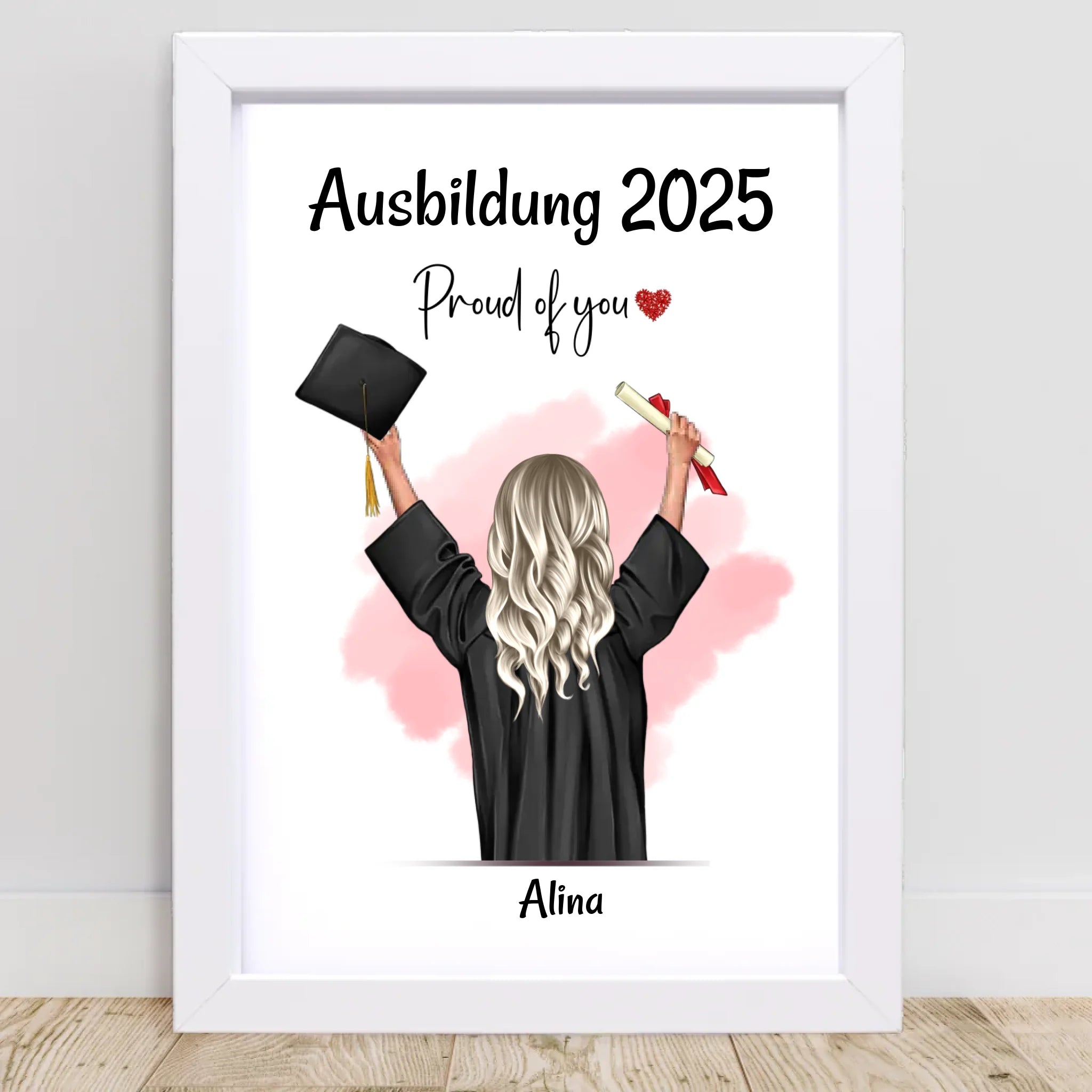 Poster mit Rahmen Weiß 2