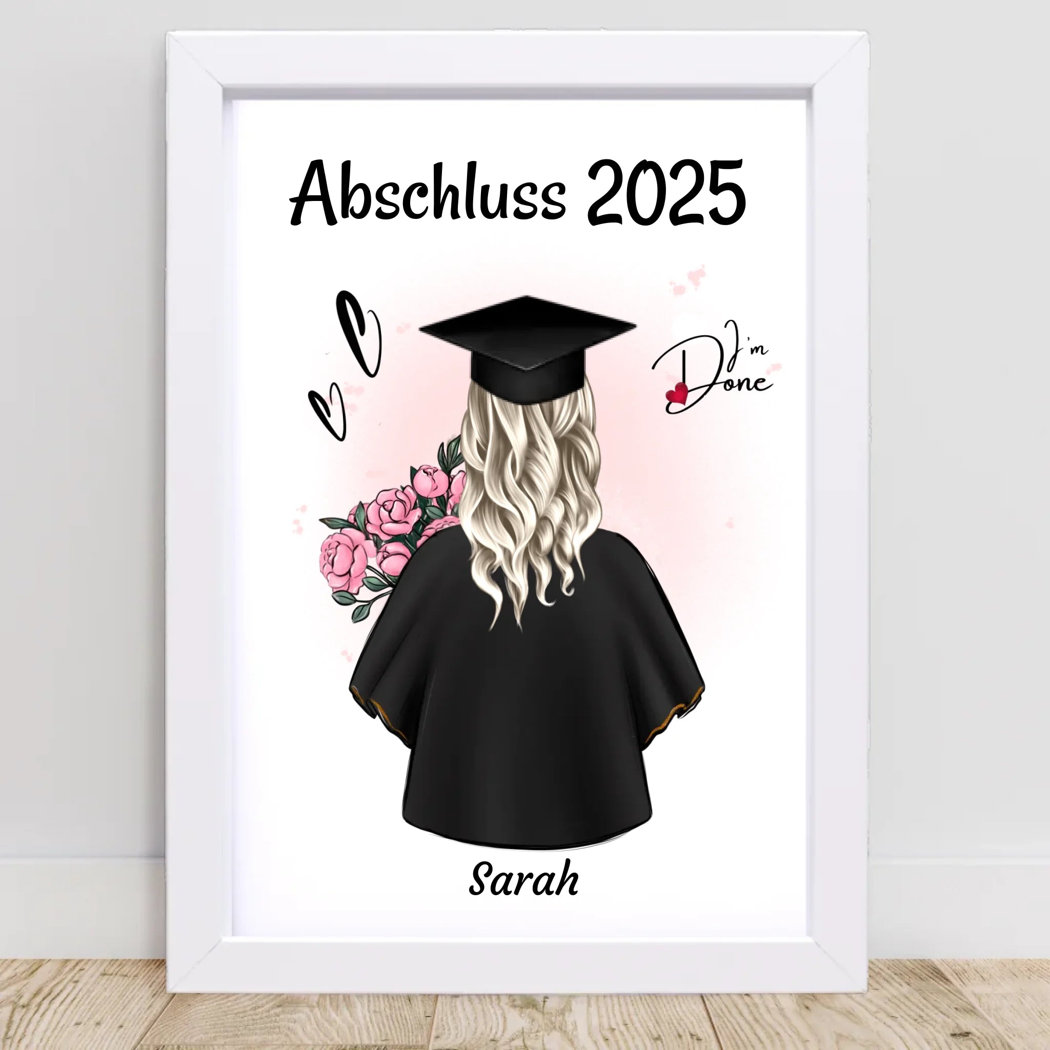 Poster mit Rahmen Weiß 2