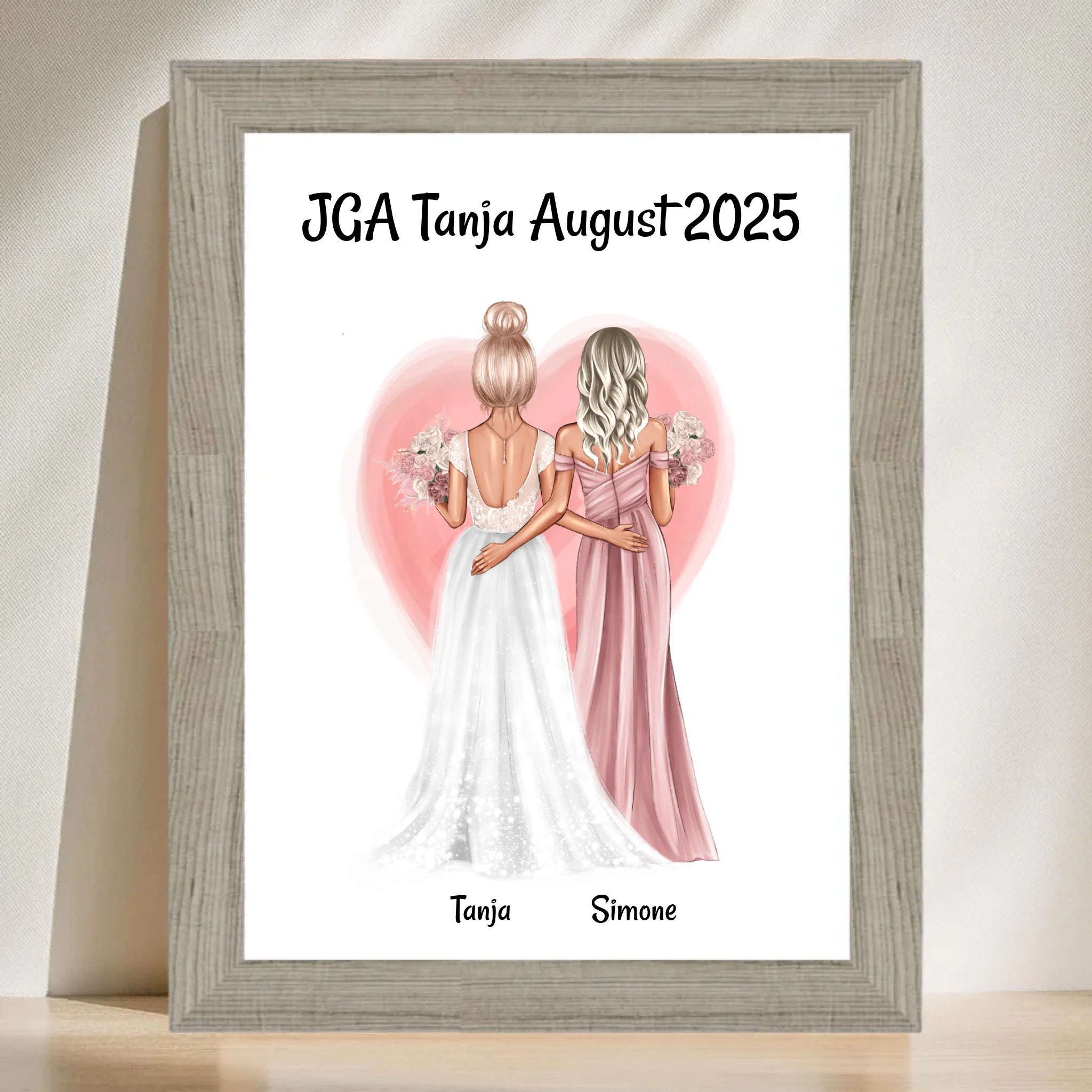 Poster mit Rahmen Beige 3