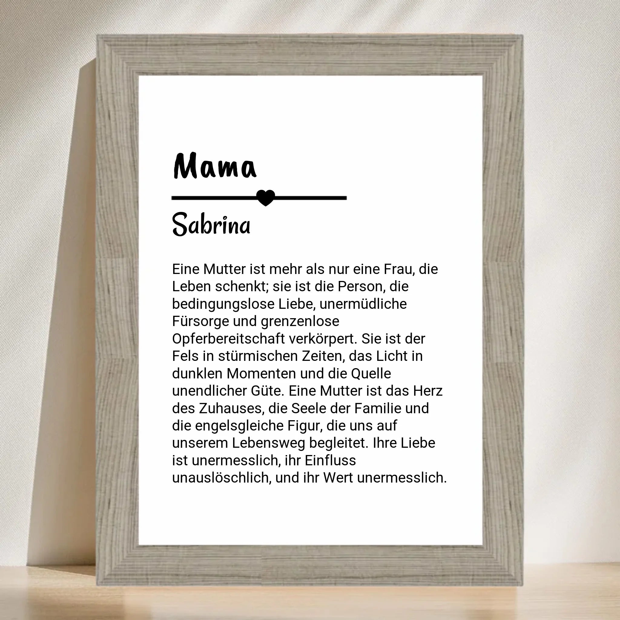 Poster mit Rahmen Beige 3