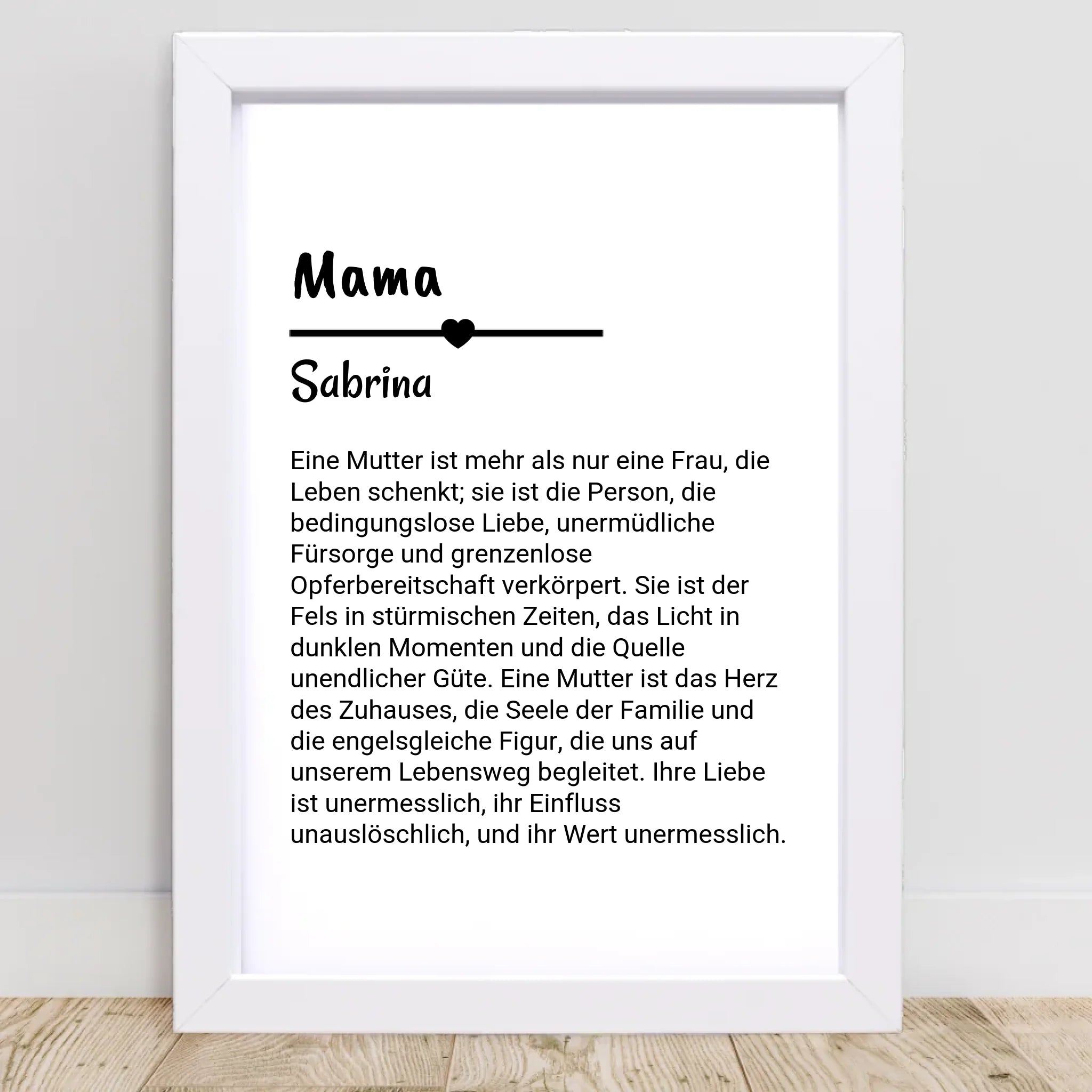 Poster mit Rahmen Weiß 2