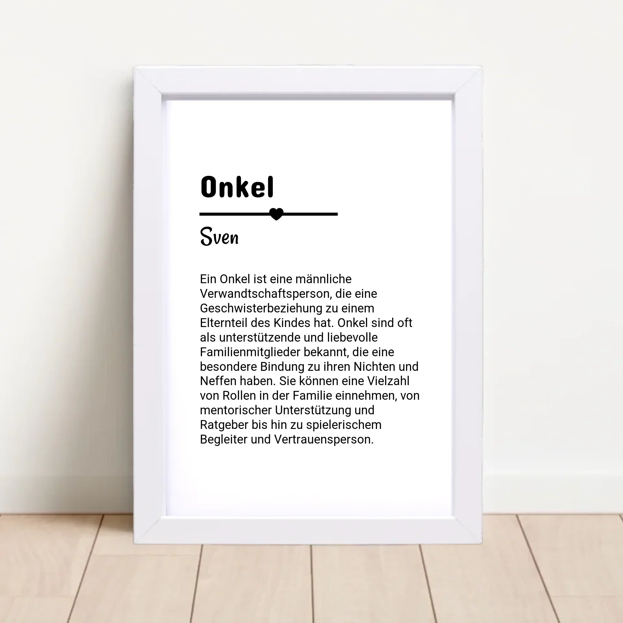 Poster mit Rahmen Weiß