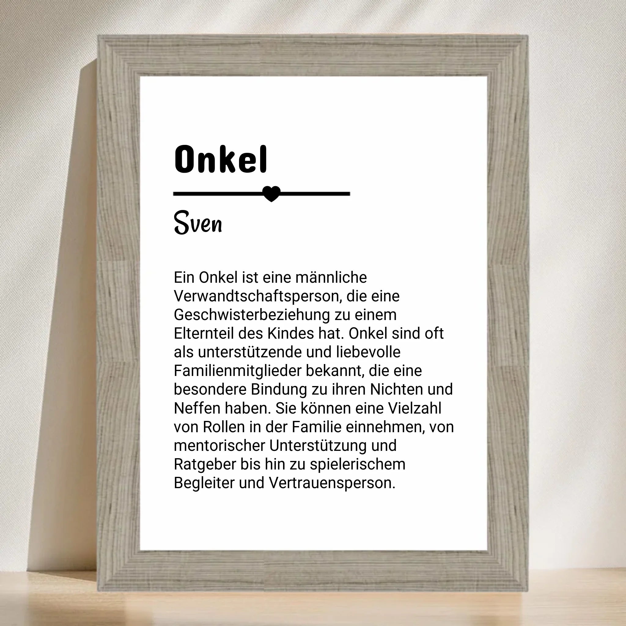 Poster mit Rahmen Beige 3