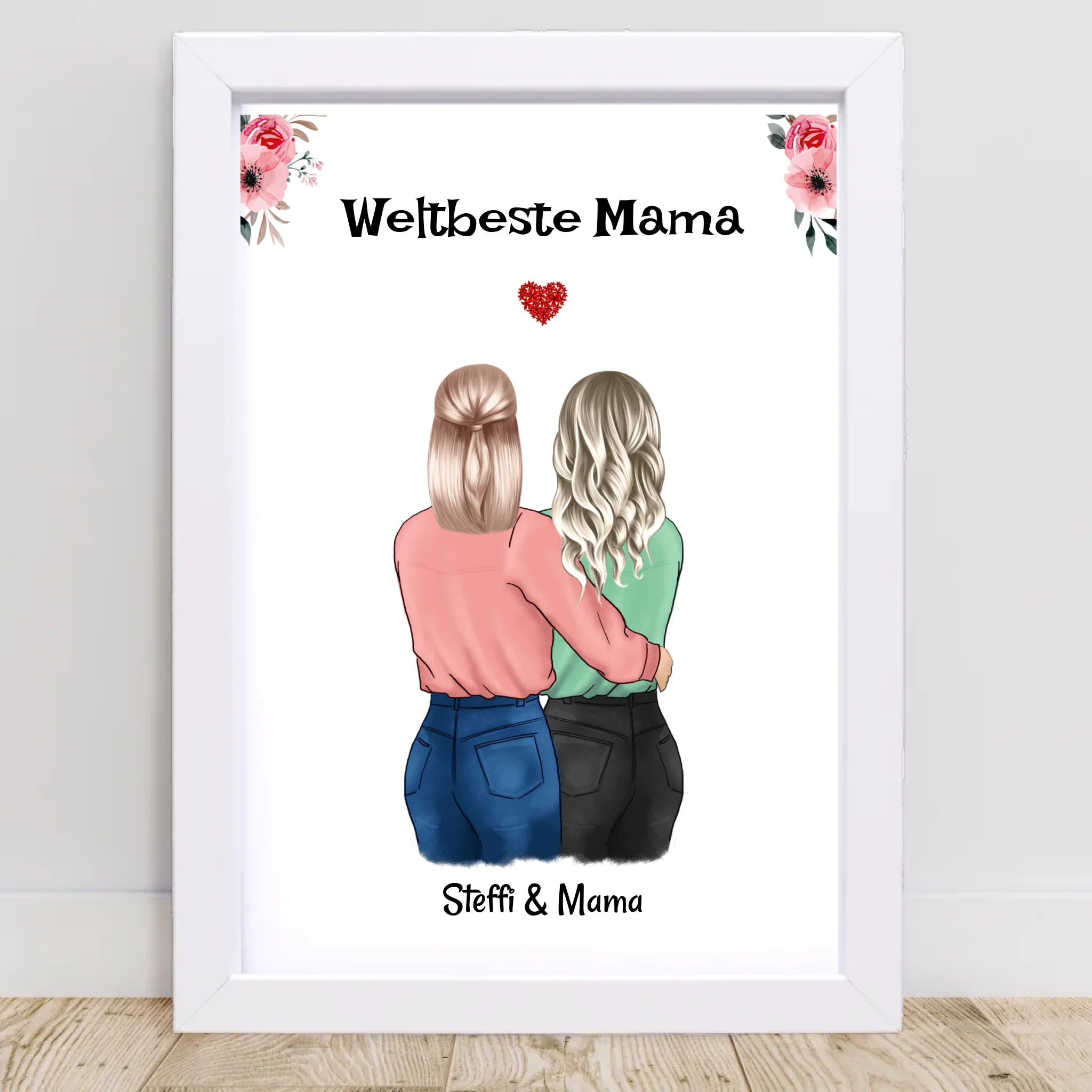 Poster mit Rahmen Weiß 2