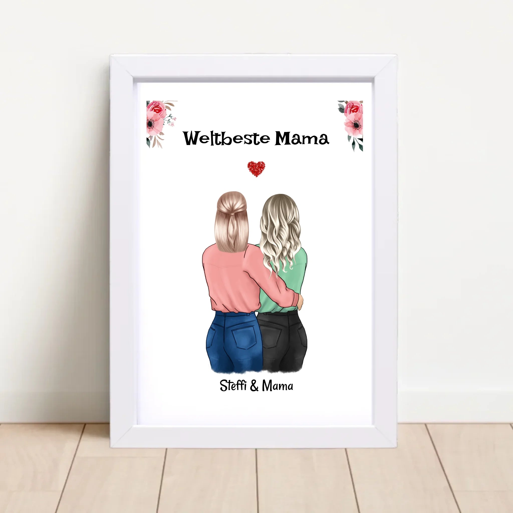 Poster mit Rahmen Weiß