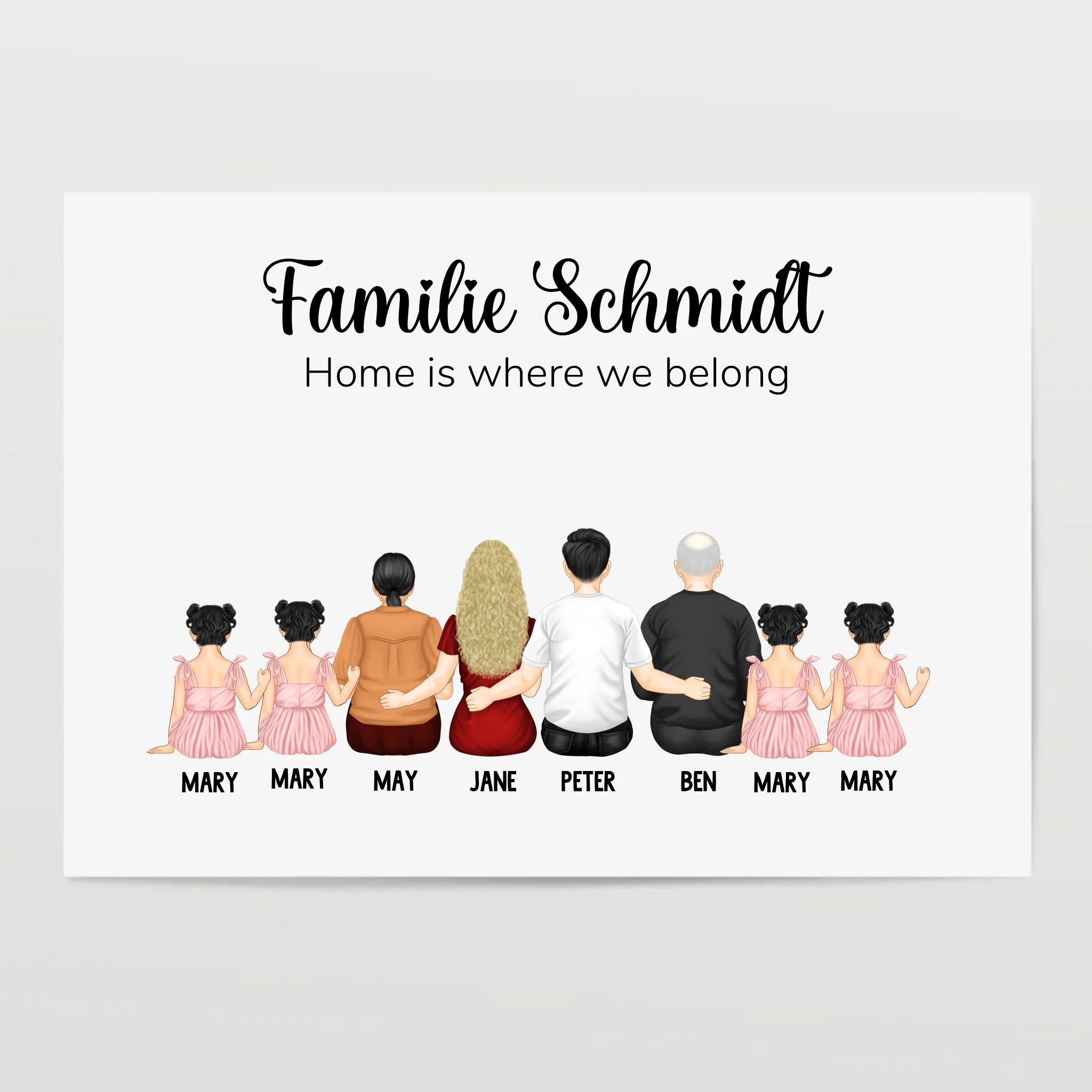 Familie Geschenk Poster personalisiert - Cantty