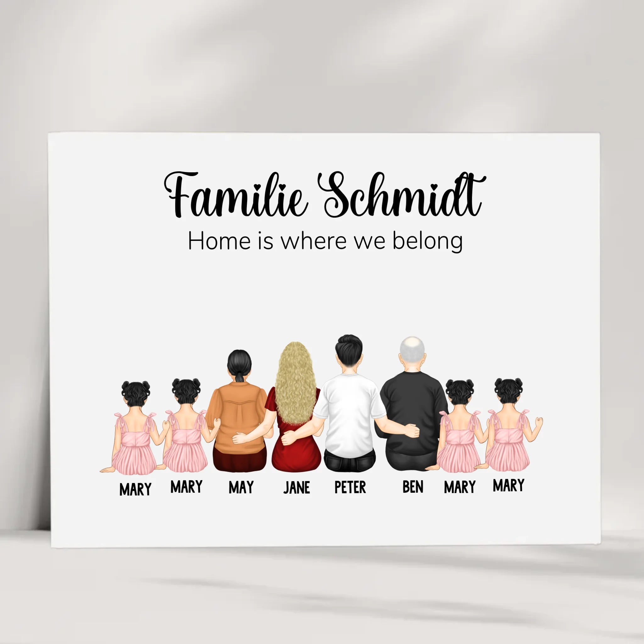 Familie Geschenk Poster personalisiert - Cantty