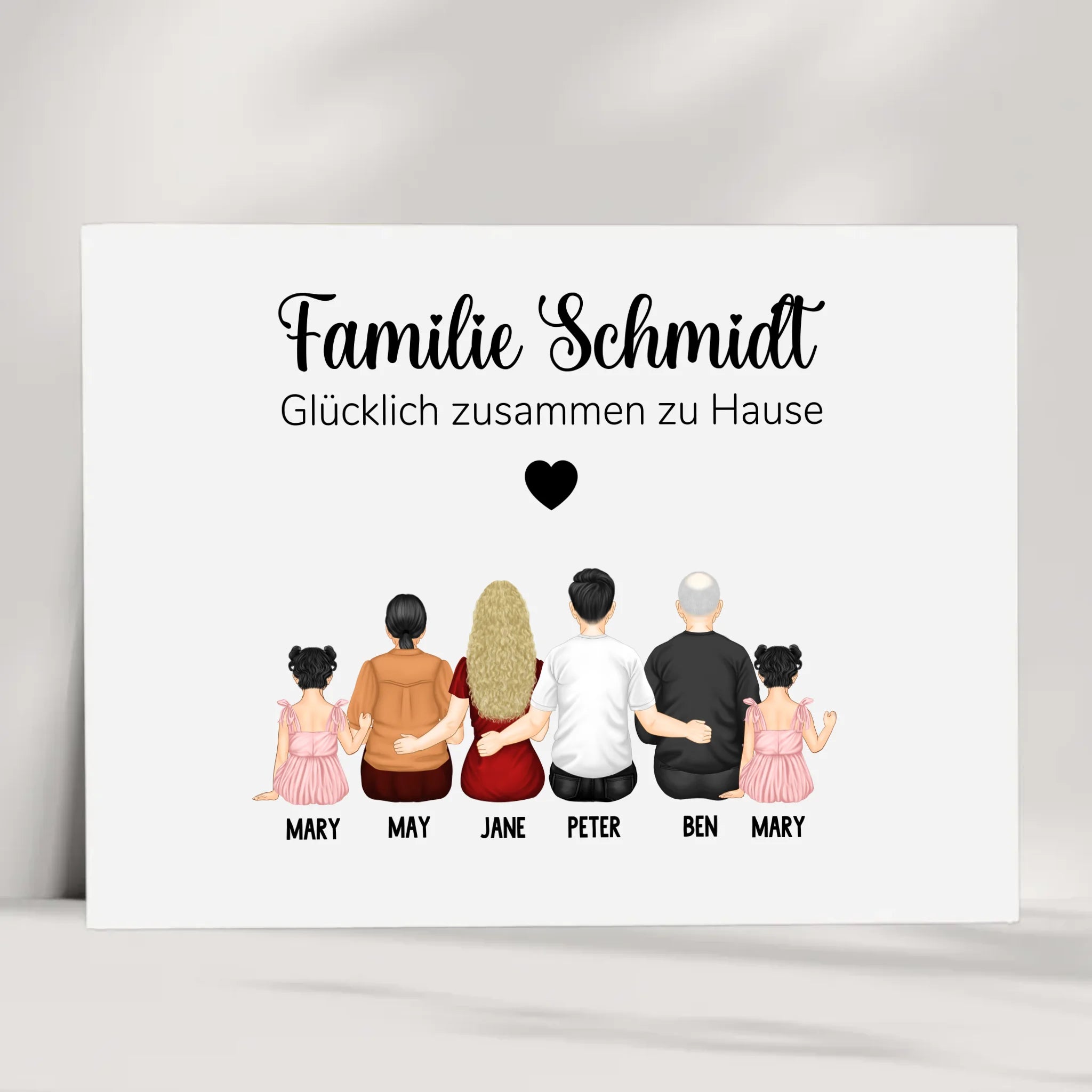 Familienposter Geschenk personalisiert mit Name & Spruch - Cantty