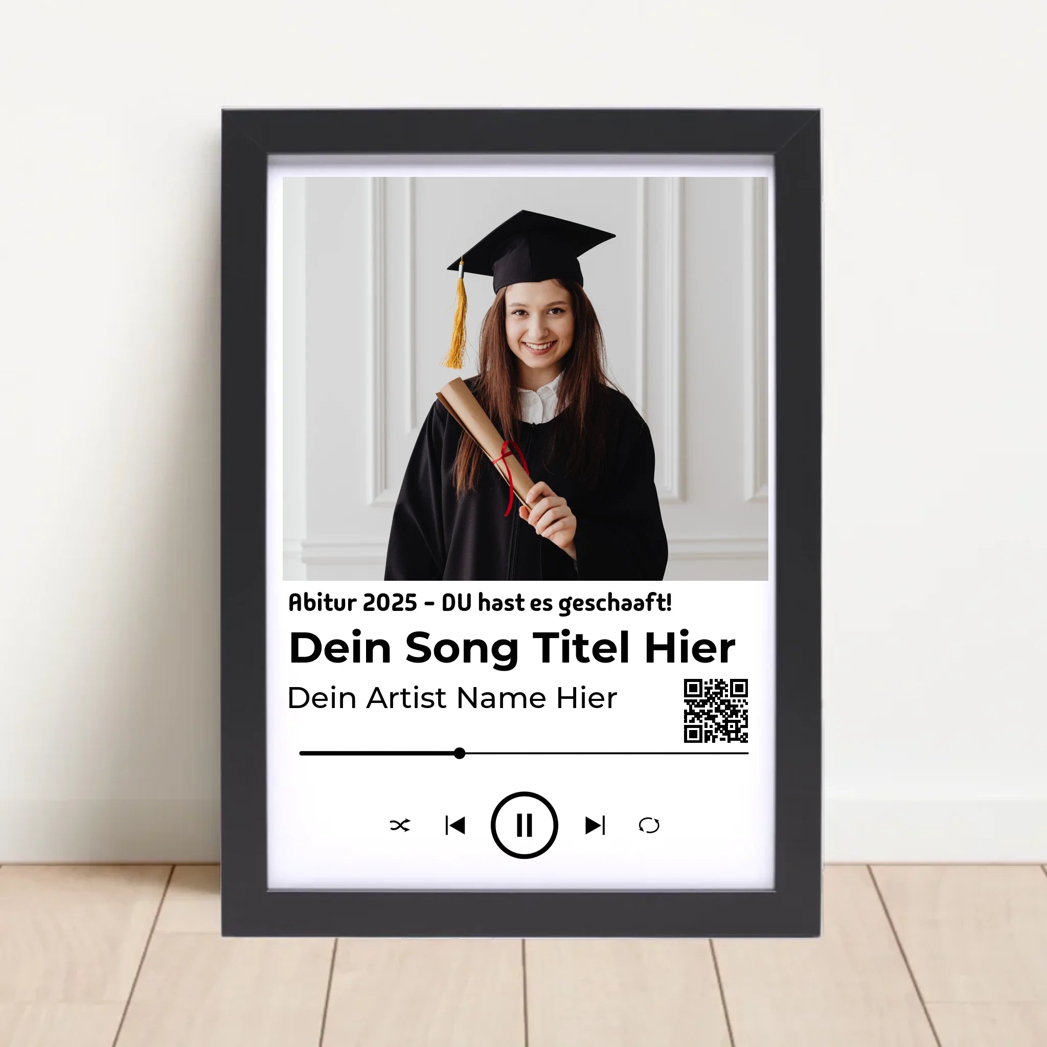 Abitur Geschenk Foto Musikplayer Lieblingslied Poster - Cantty