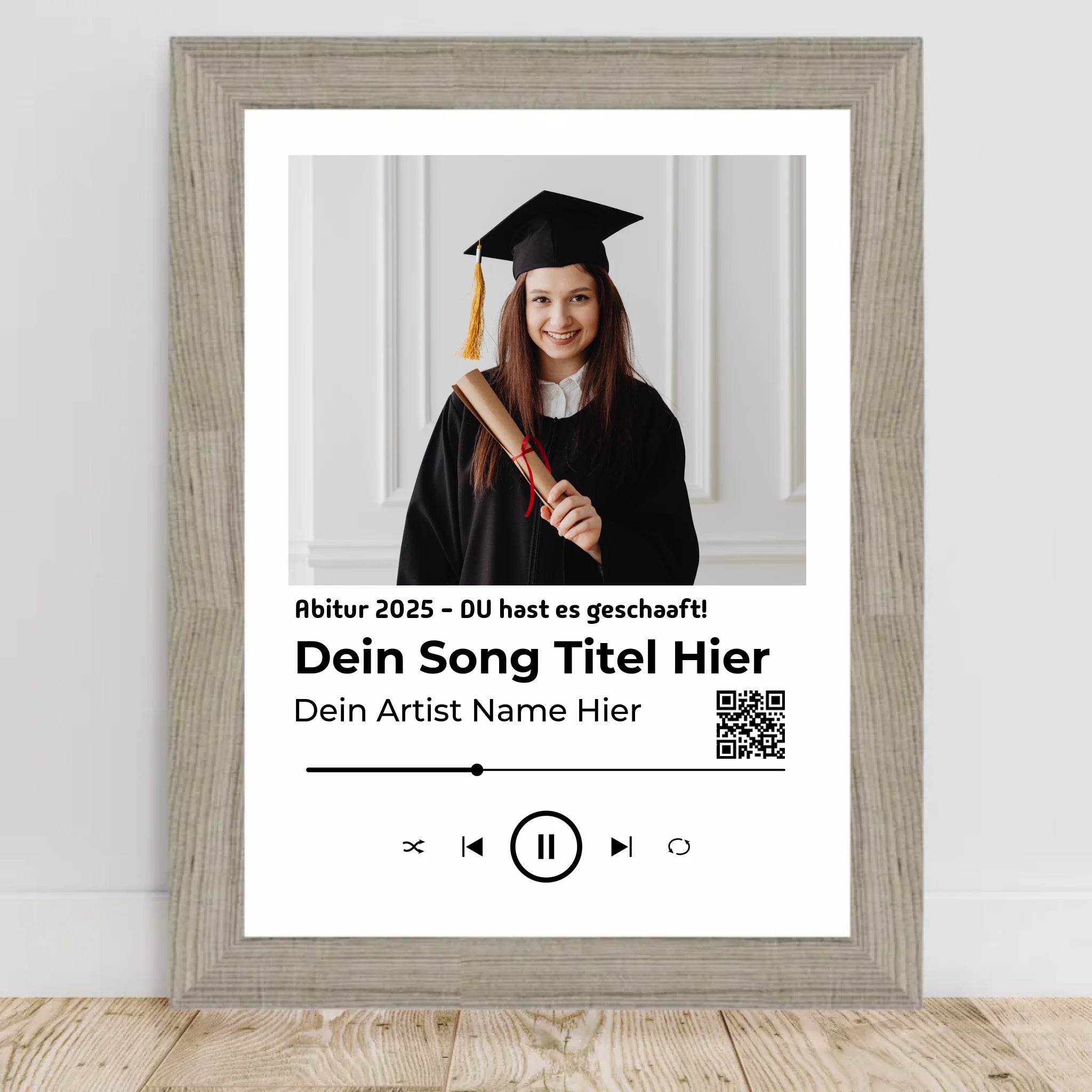 Abitur Geschenk Foto Musikplayer Lieblingslied Poster - Cantty