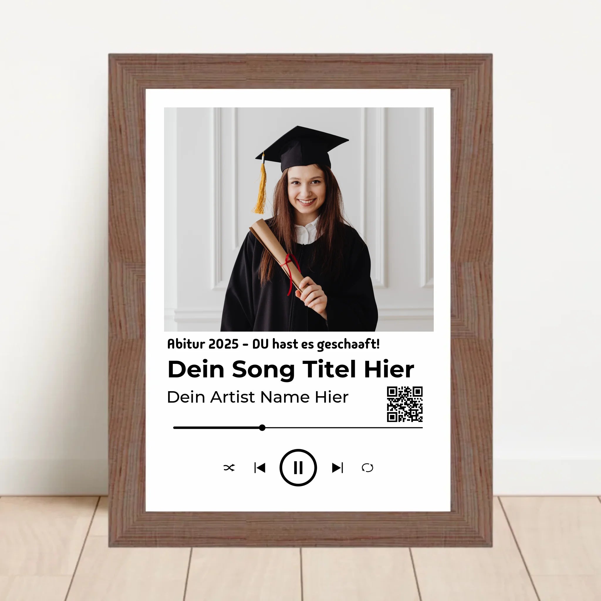 Abitur Geschenk Foto Musikplayer Lieblingslied Poster - Cantty