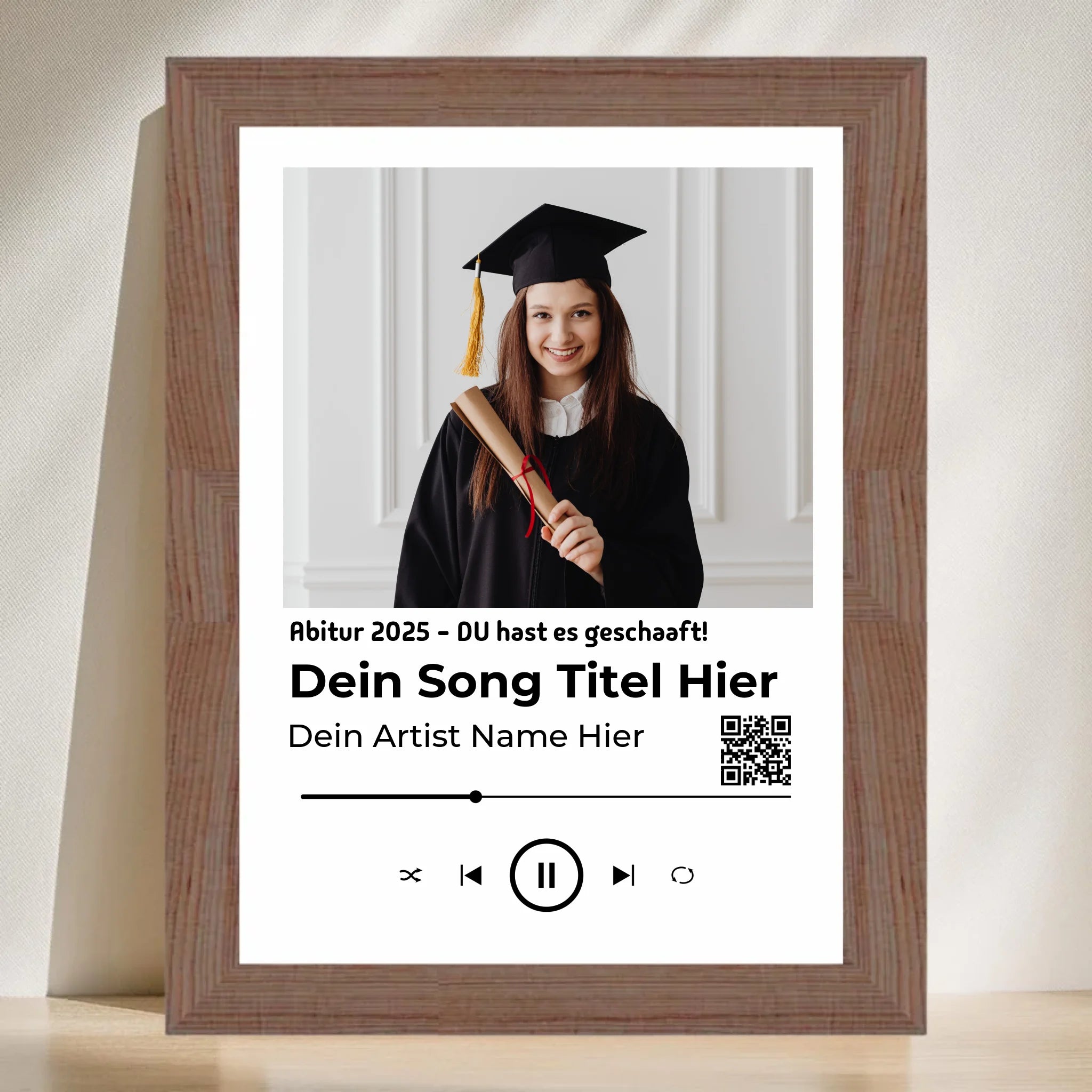 Abitur Geschenk Foto Musikplayer Lieblingslied Poster - Cantty