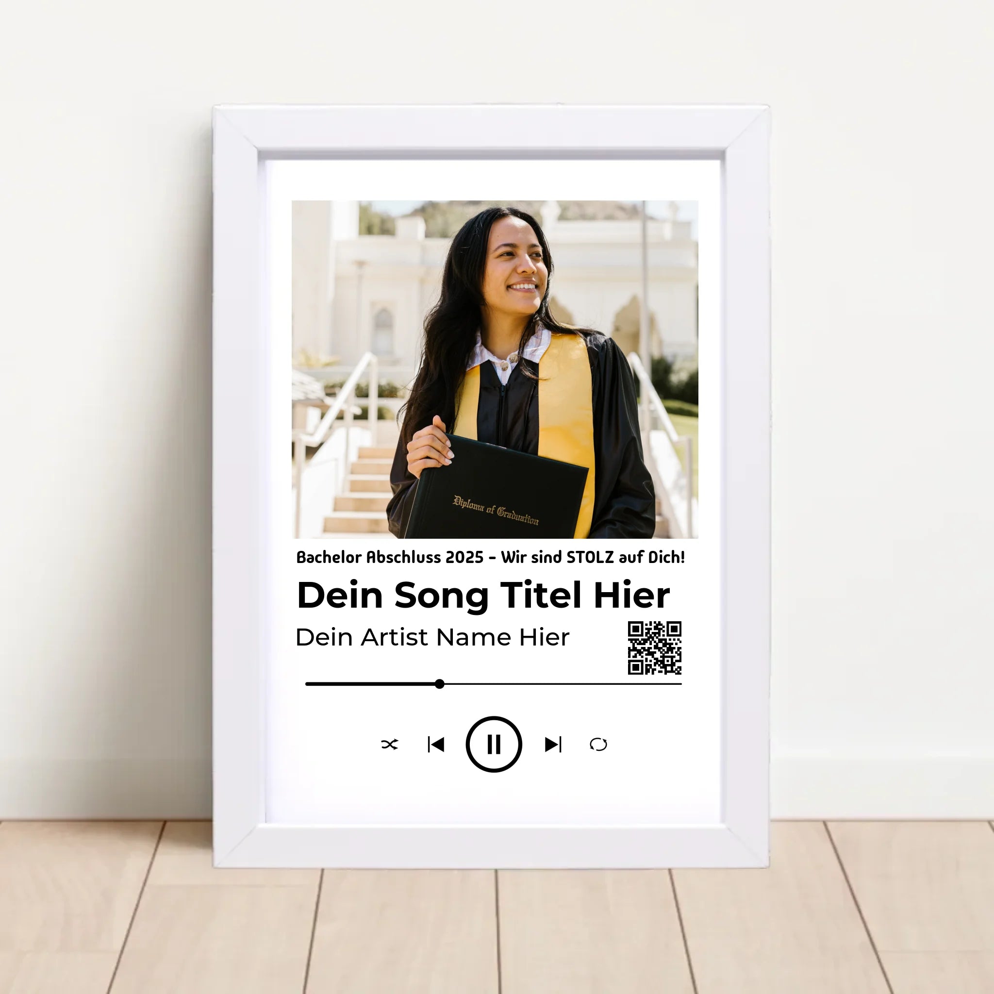 Poster mit Rahmen Weiß