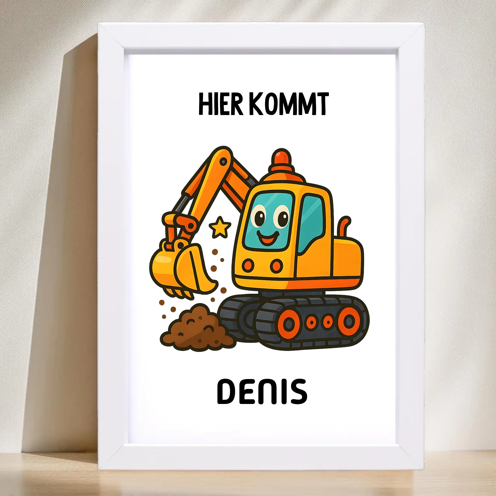 Poster mit Rahmen Weiß 1