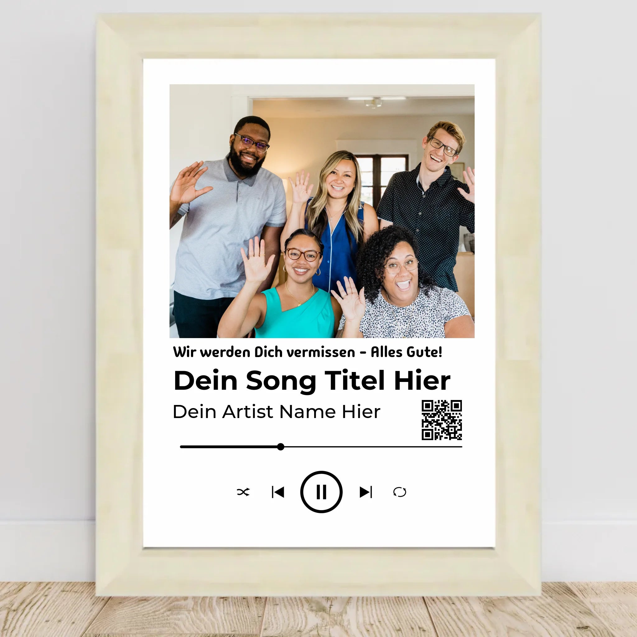 Kollege Abschied Geschenk Musikposter mit Foto - Cantty