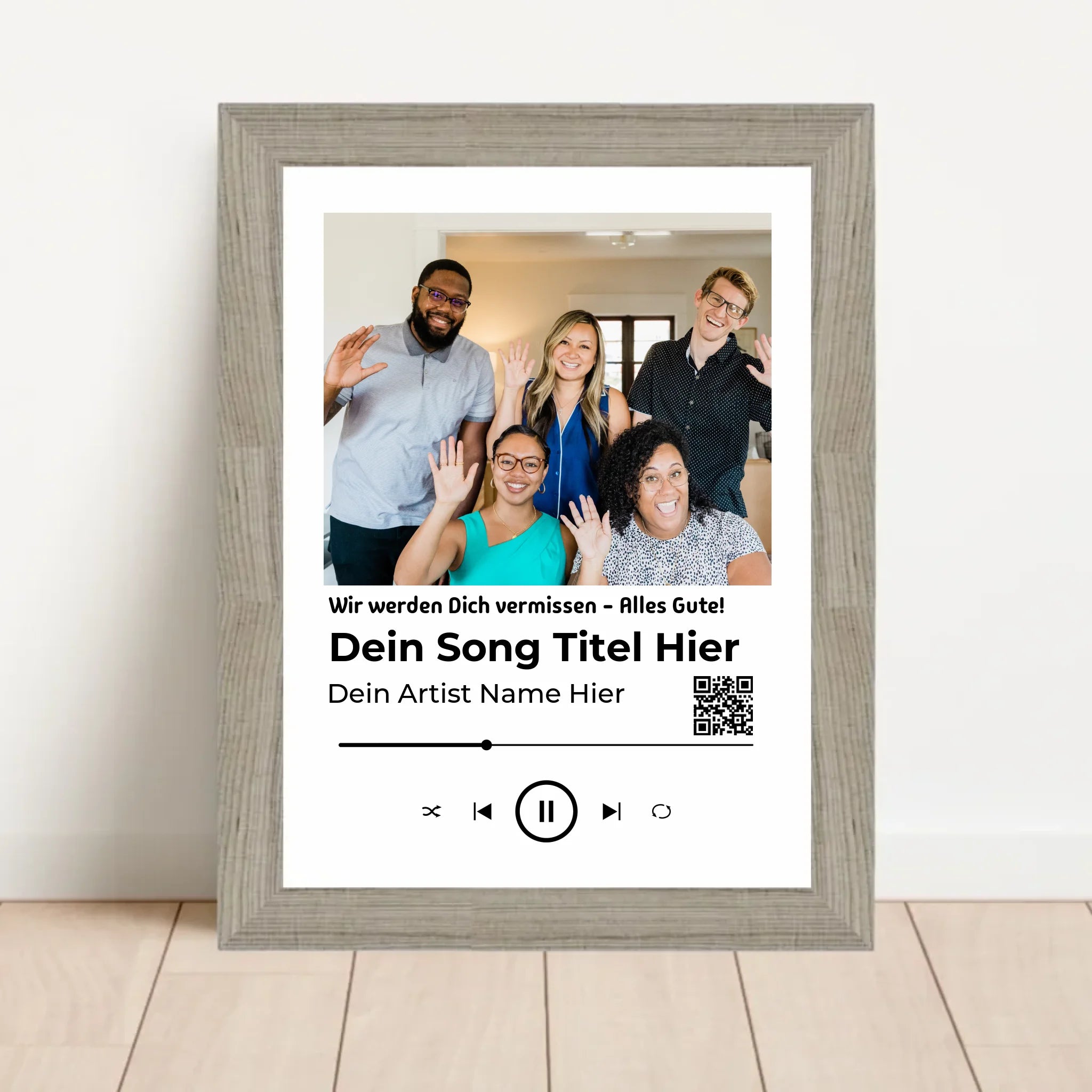 Kollege Abschied Geschenk Musikposter mit Foto - Cantty