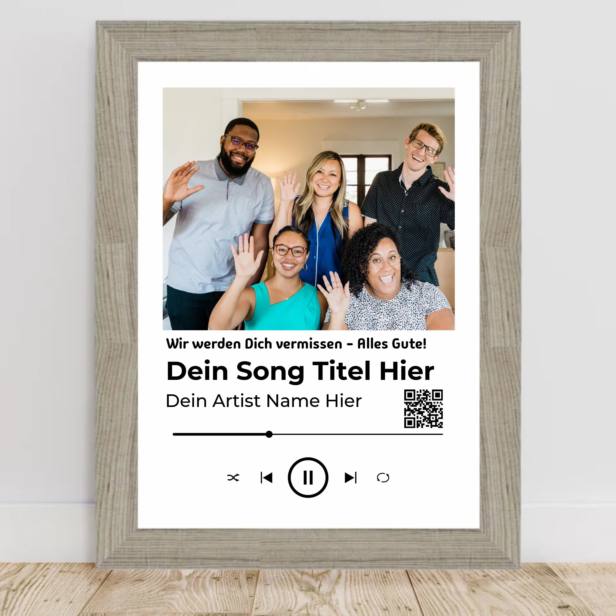 Kollege Abschied Geschenk Musikposter mit Foto - Cantty